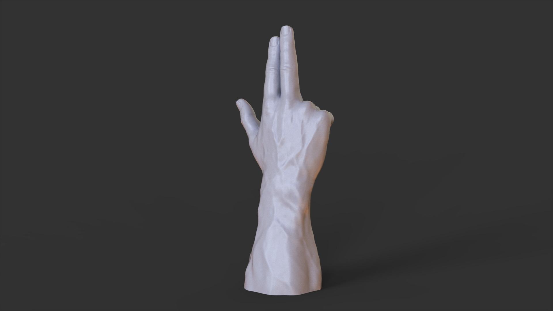 Male Hand Pose 3D print model_8