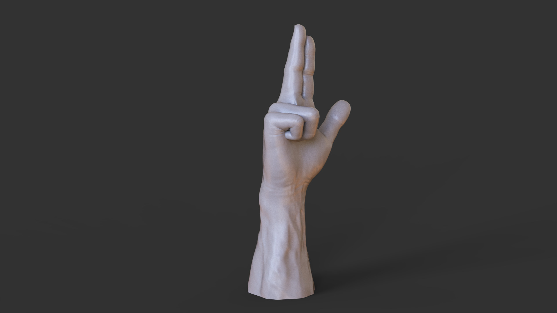 Male Hand Pose 3D print model_10