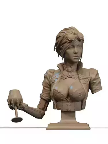 Lady Mechanika Bust 3D Print