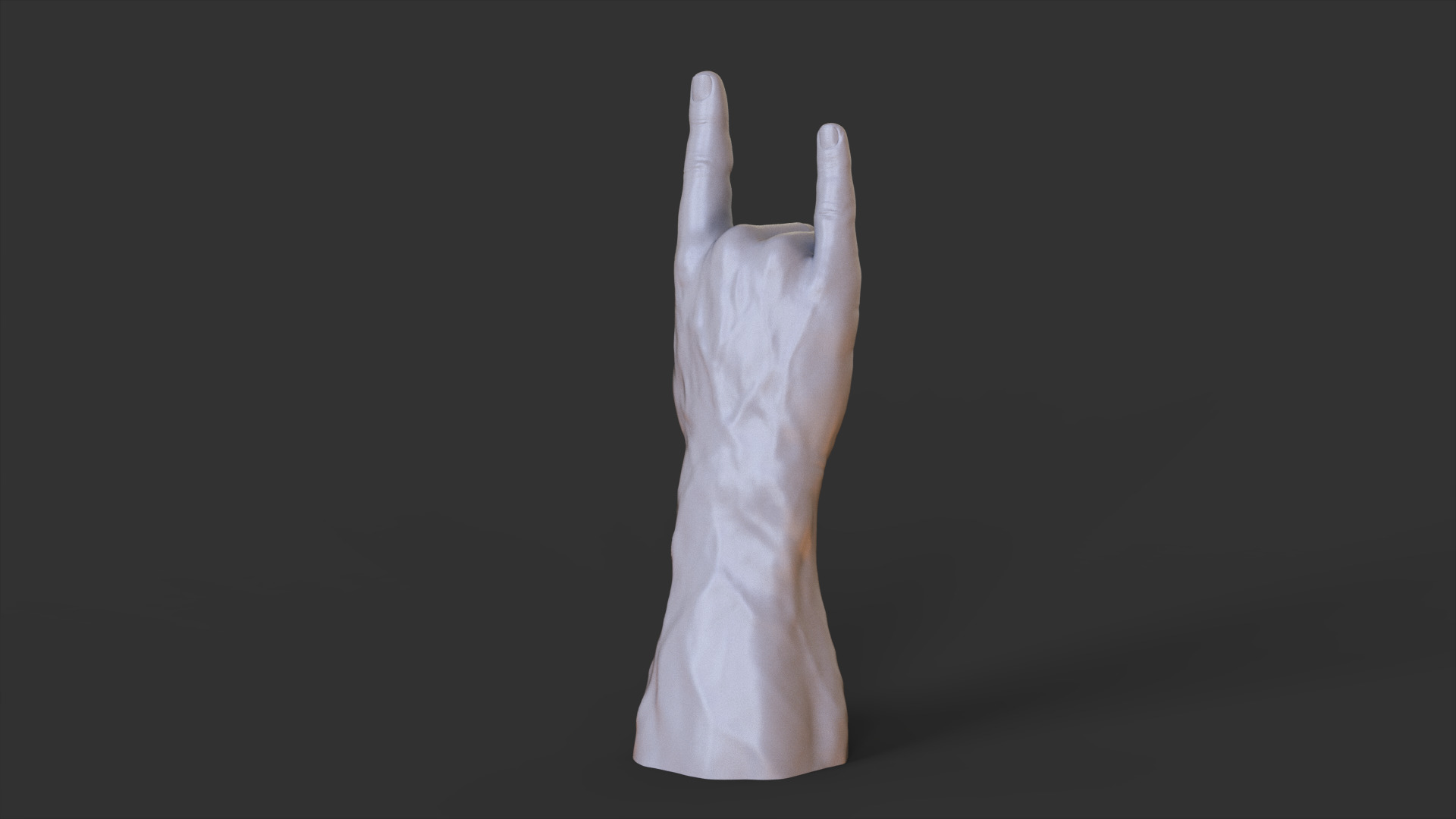 Male Hand Pose 3D print model_8
