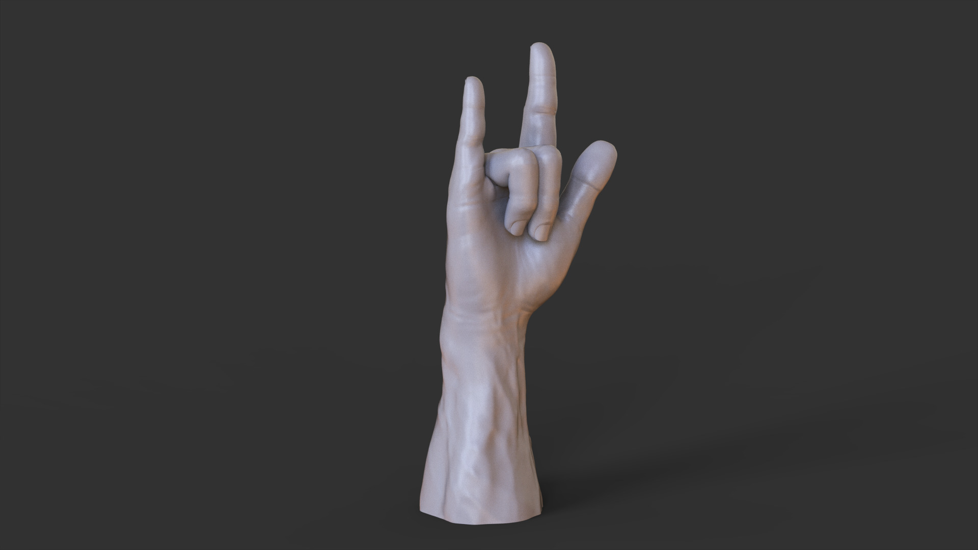 Male Hand Pose 3D print model_10