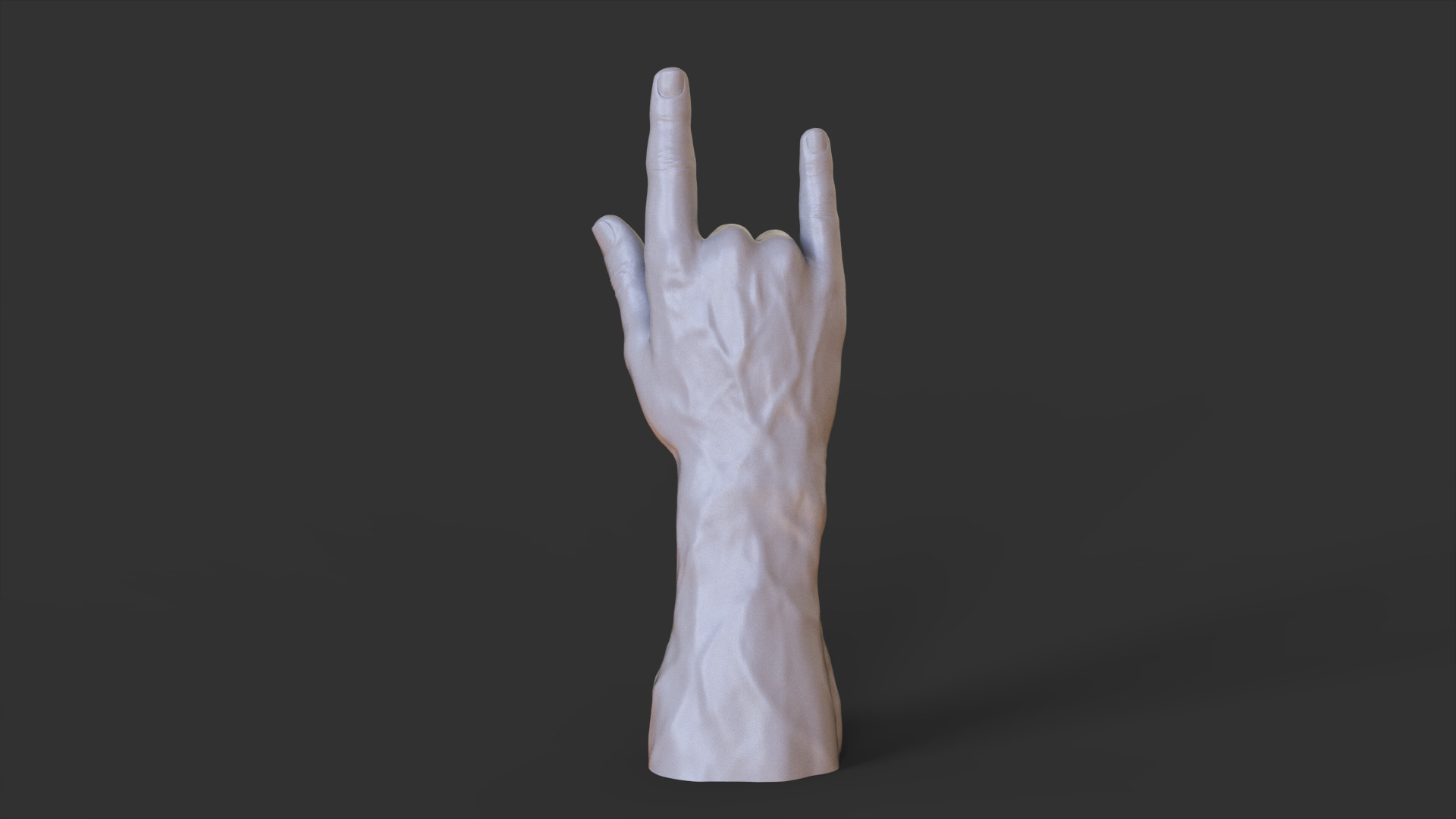 Male Hand Pose 3D print model_7