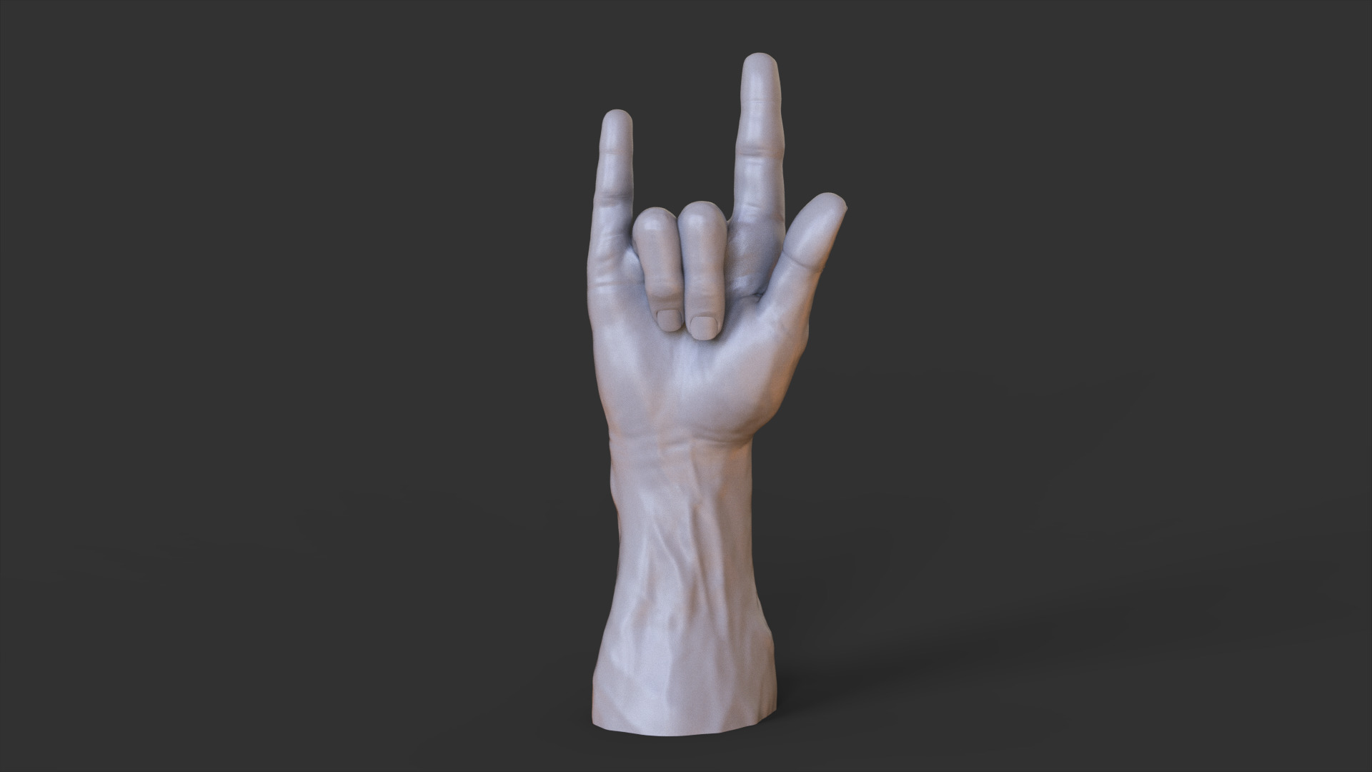 Male Hand Pose 3D print model_3