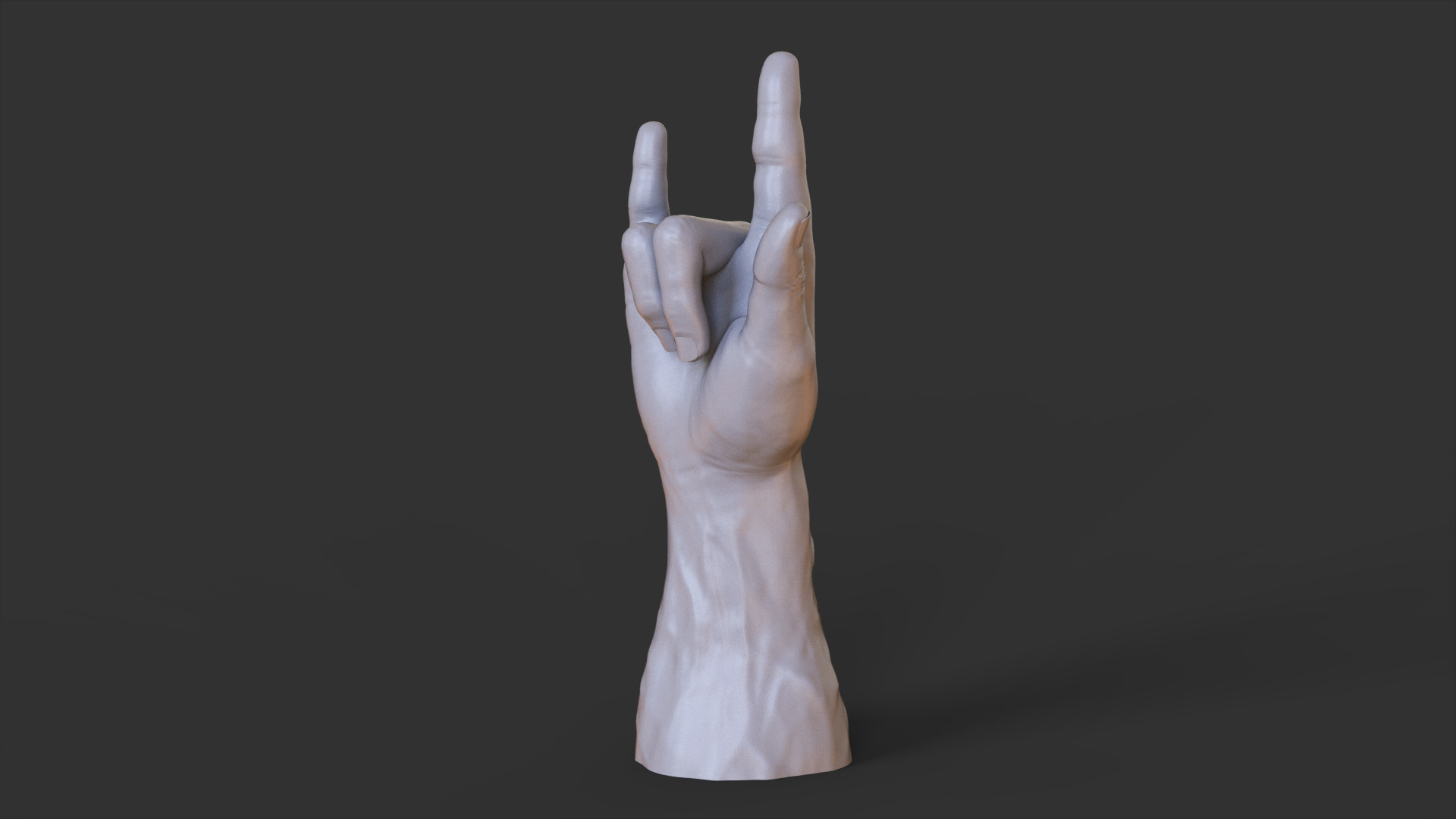 Male Hand Pose 3D print model_4