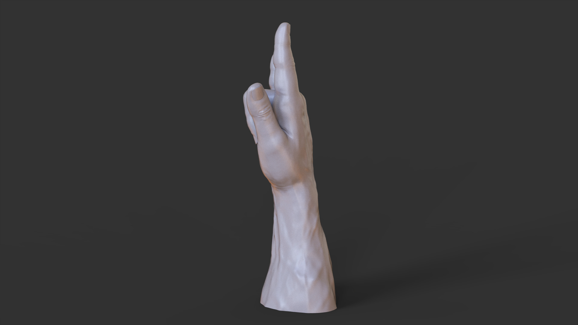 Male Hand Pose 3D print model_5