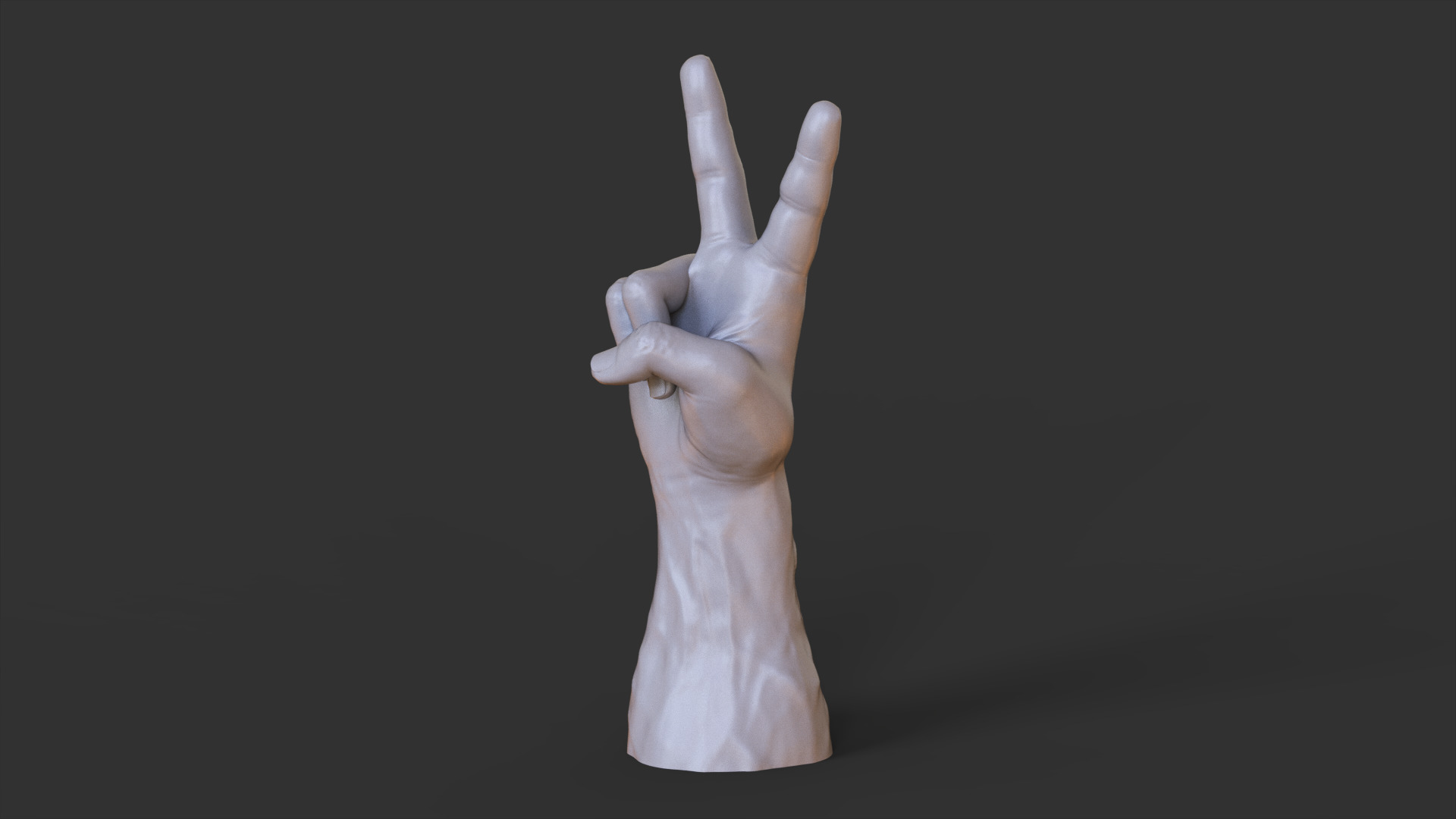 Male Hand Pose 3D print model_4