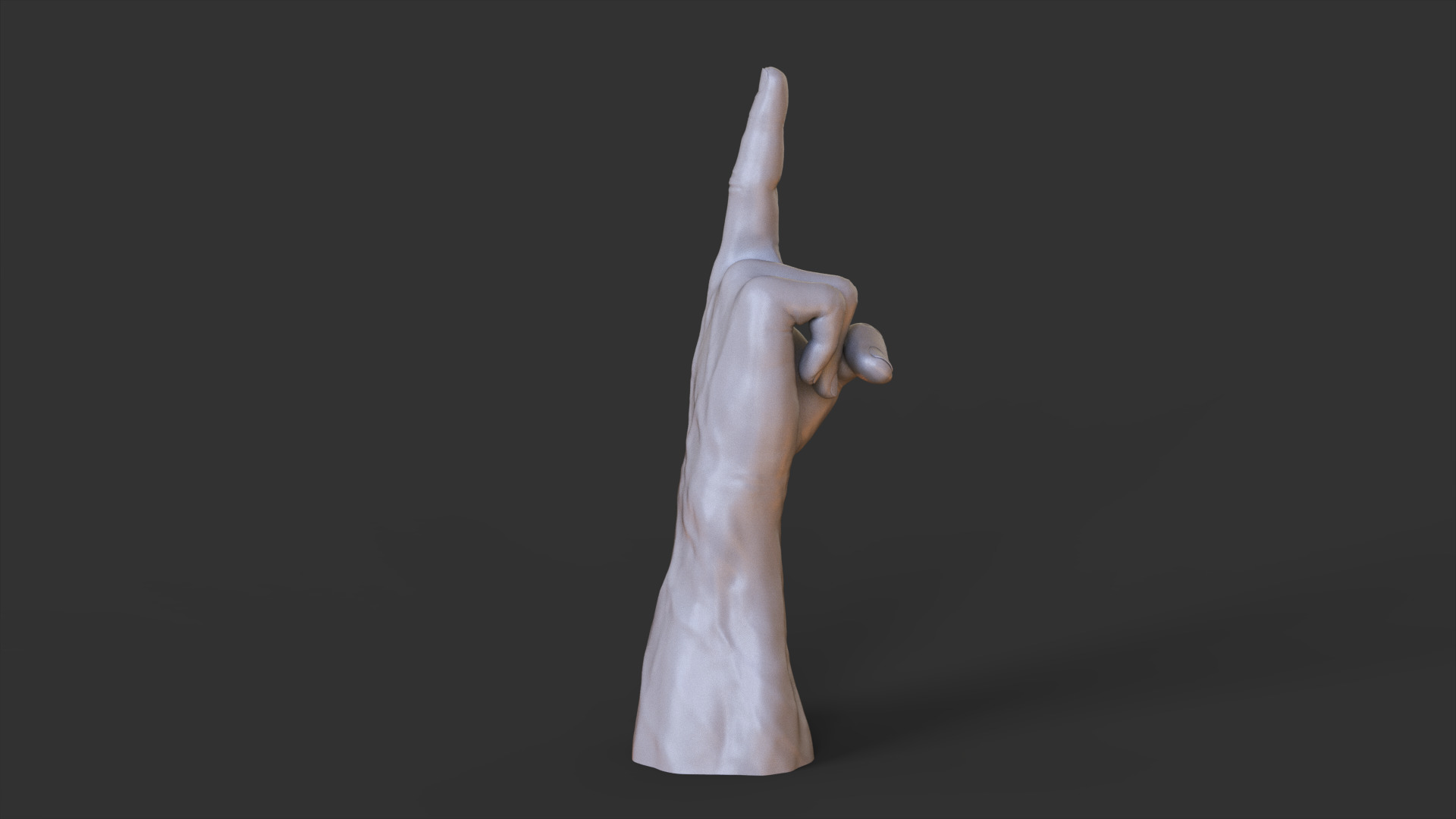 Male Hand Pose 3D print model_9