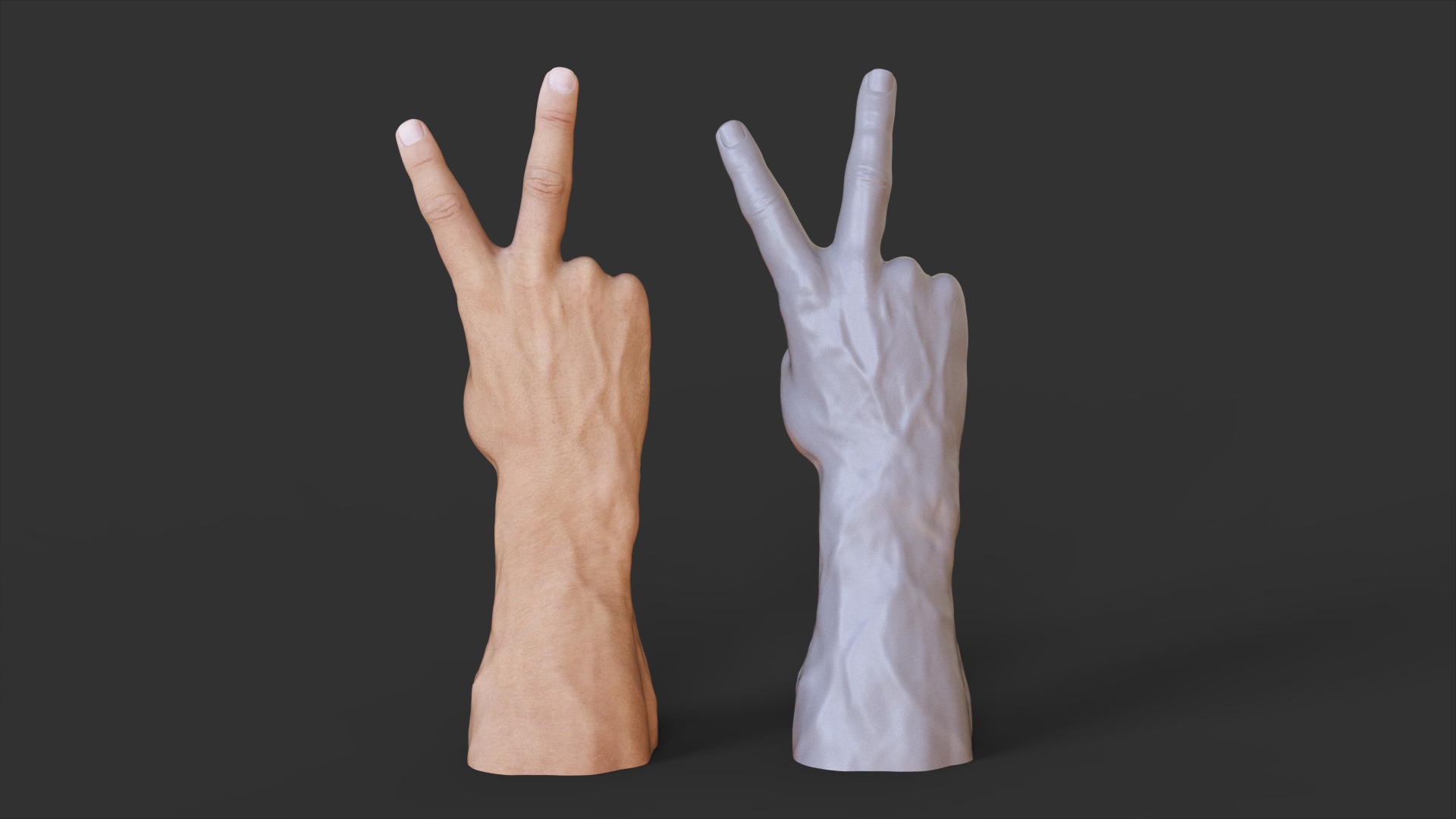 Male Hand Pose 3D print model_2