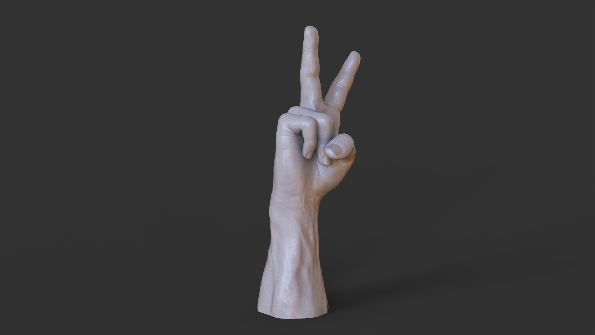 Male Hand Pose 3D print model_10