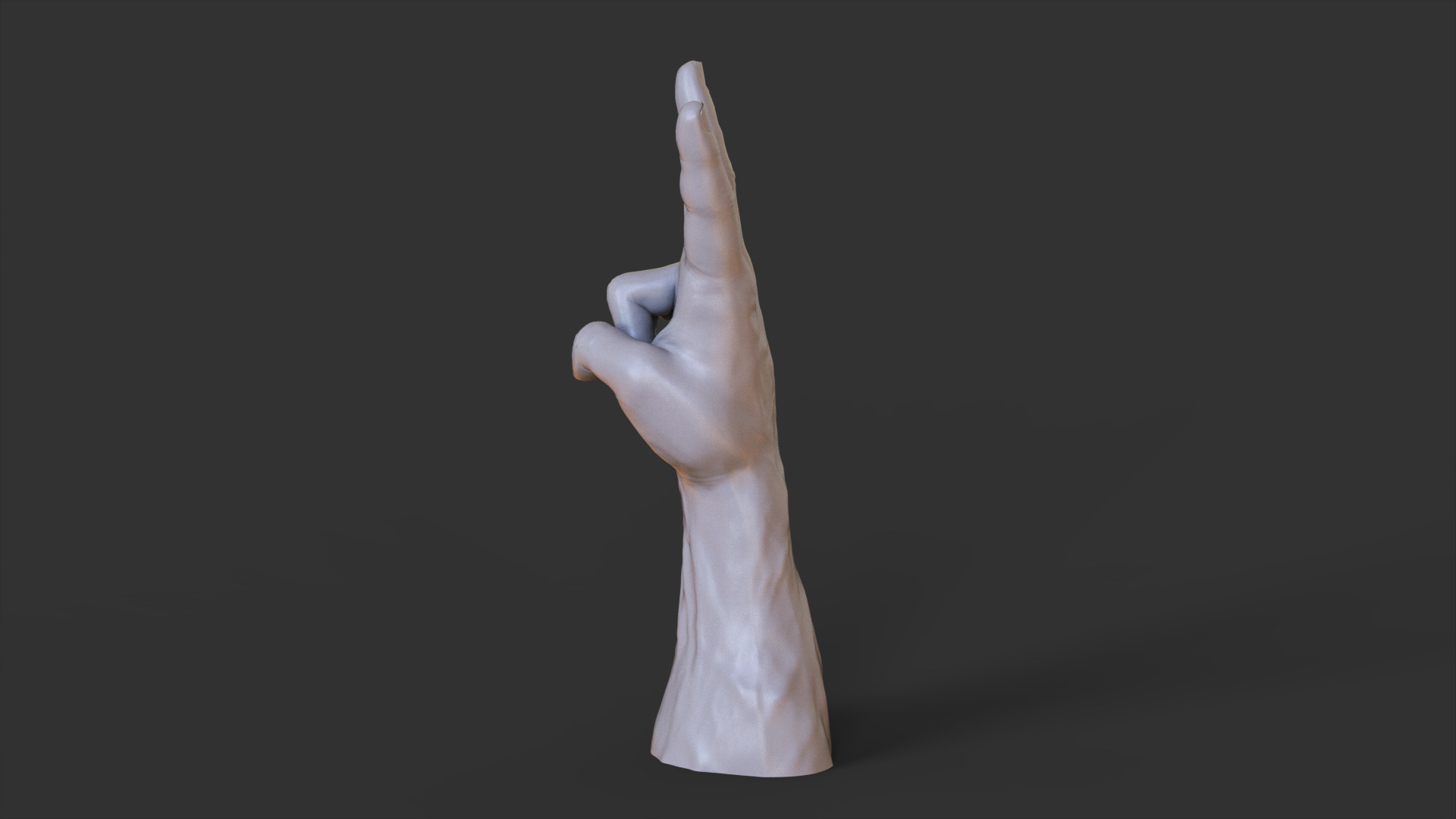 Male Hand Pose 3D print model_5