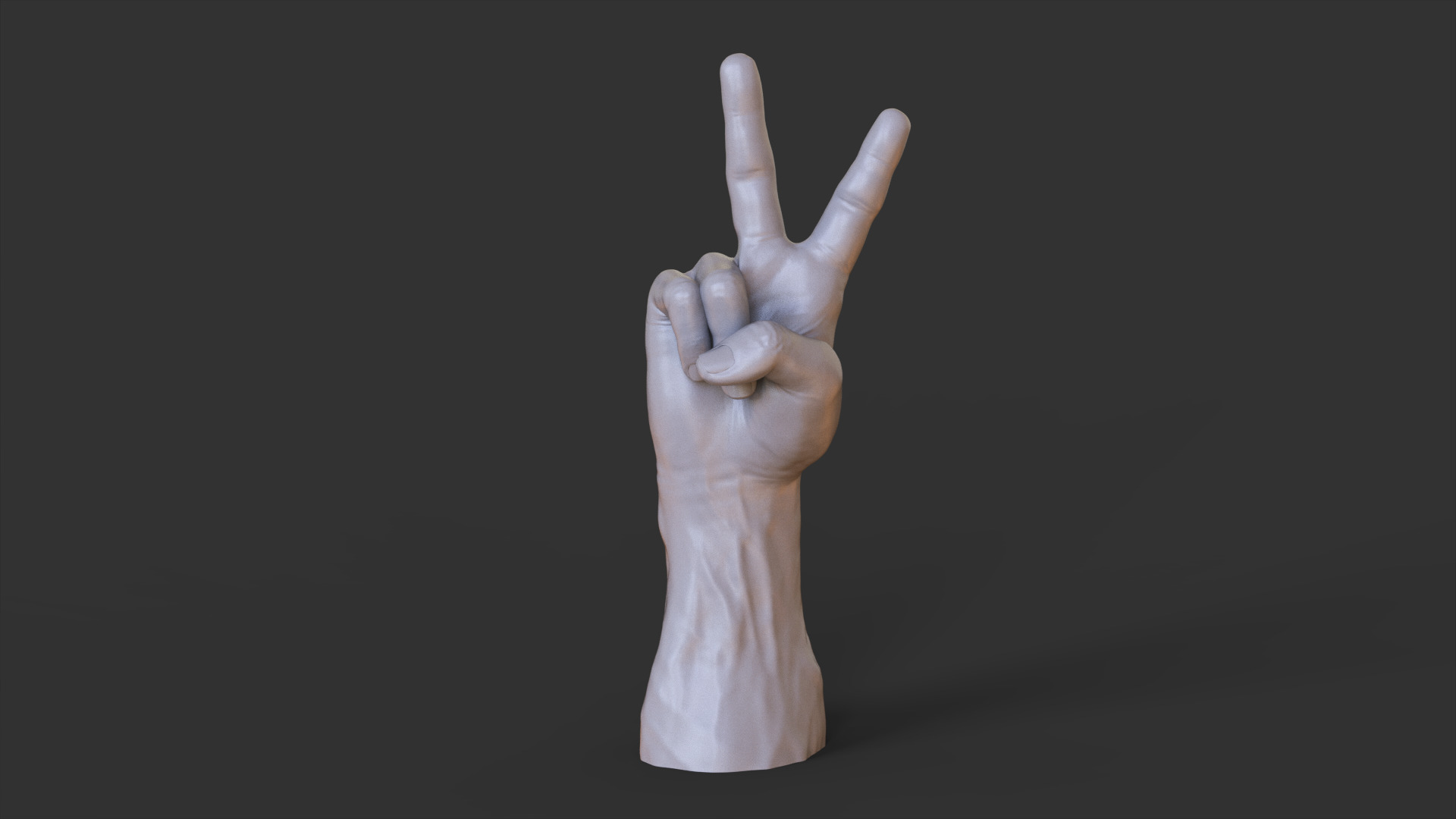 Male Hand Pose 3D print model_3