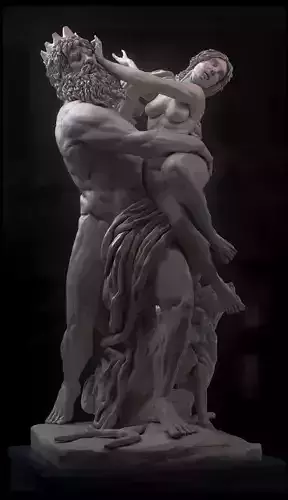 Pluto and persephone statue 3D model