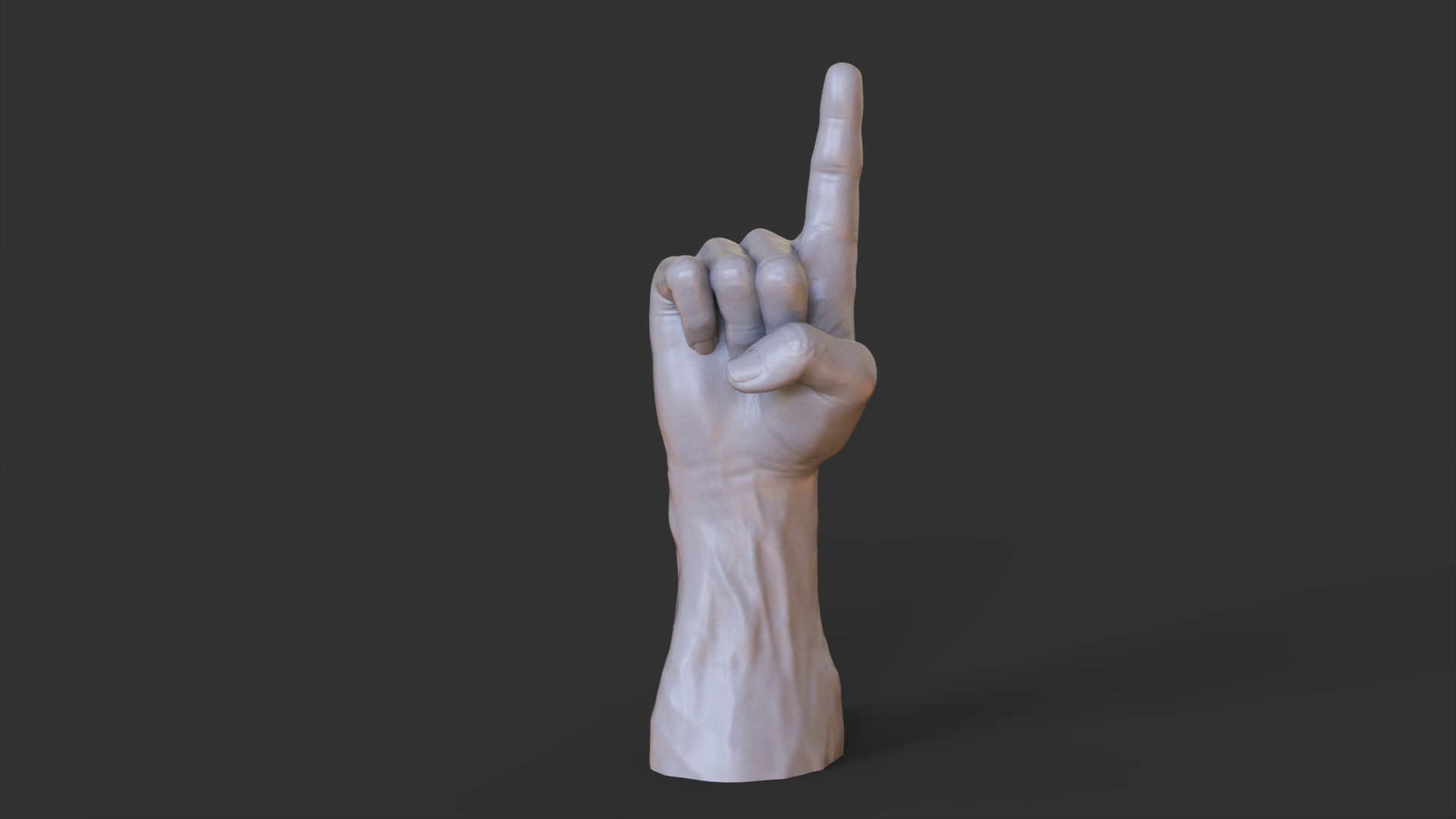 Male Hand Pose 3D print model_3