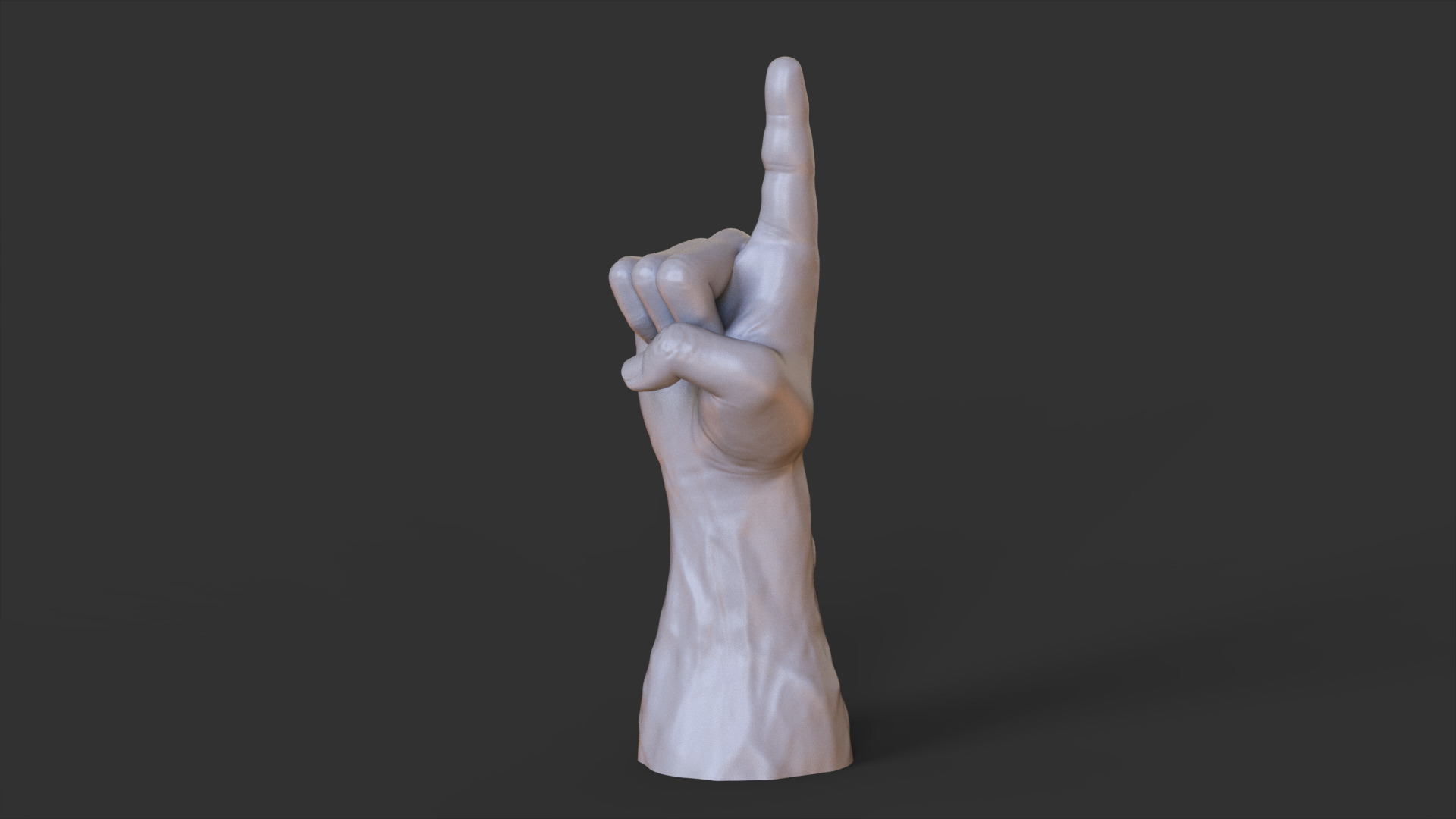 Male Hand Pose 3D print model_4