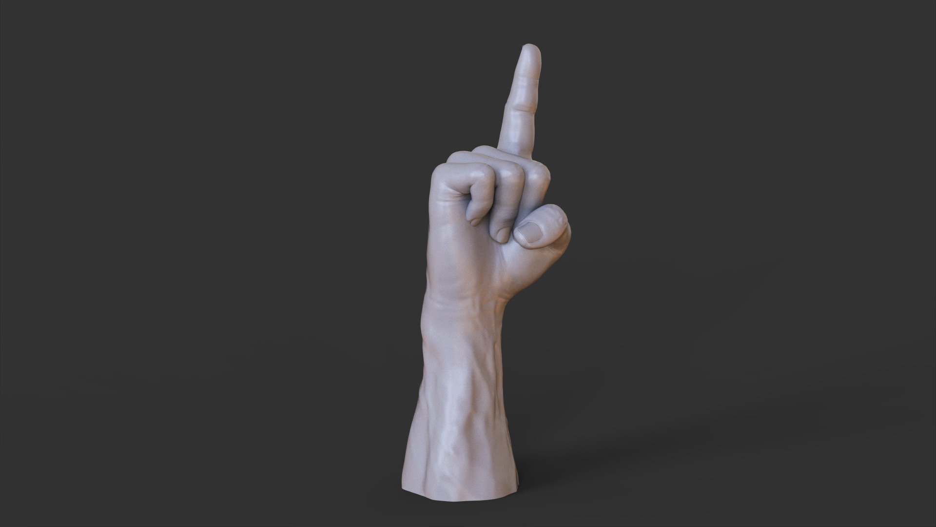 Male Hand Pose 3D print model_10