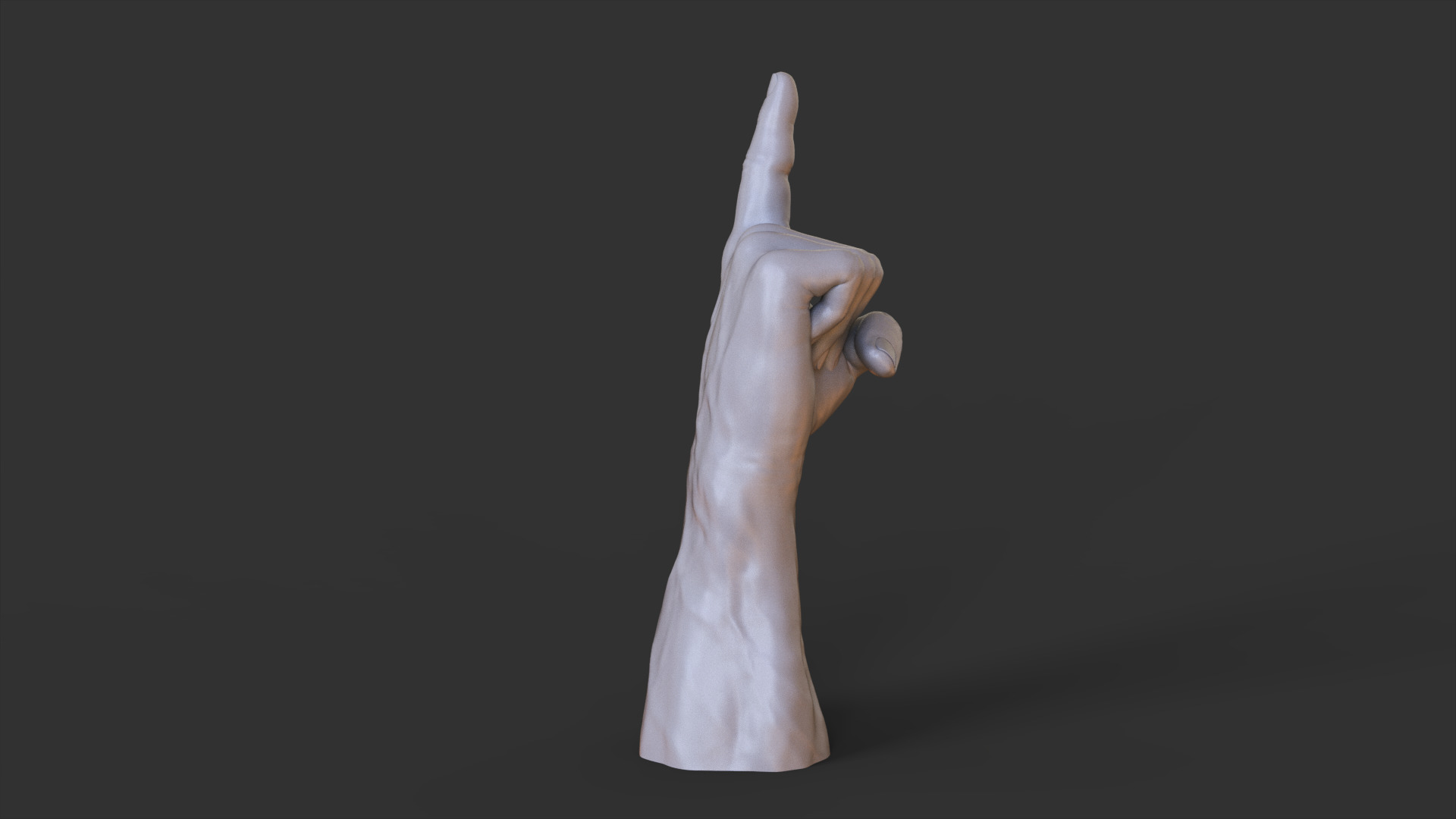 Male Hand Pose 3D print model_9