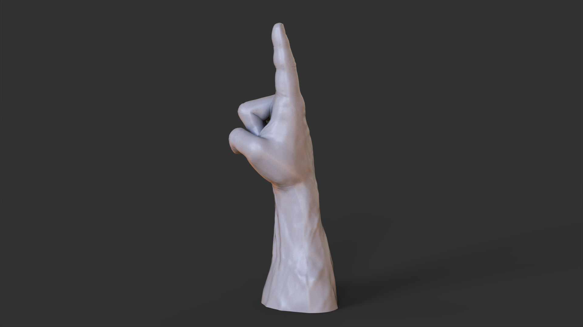 Male Hand Pose 3D print model_5