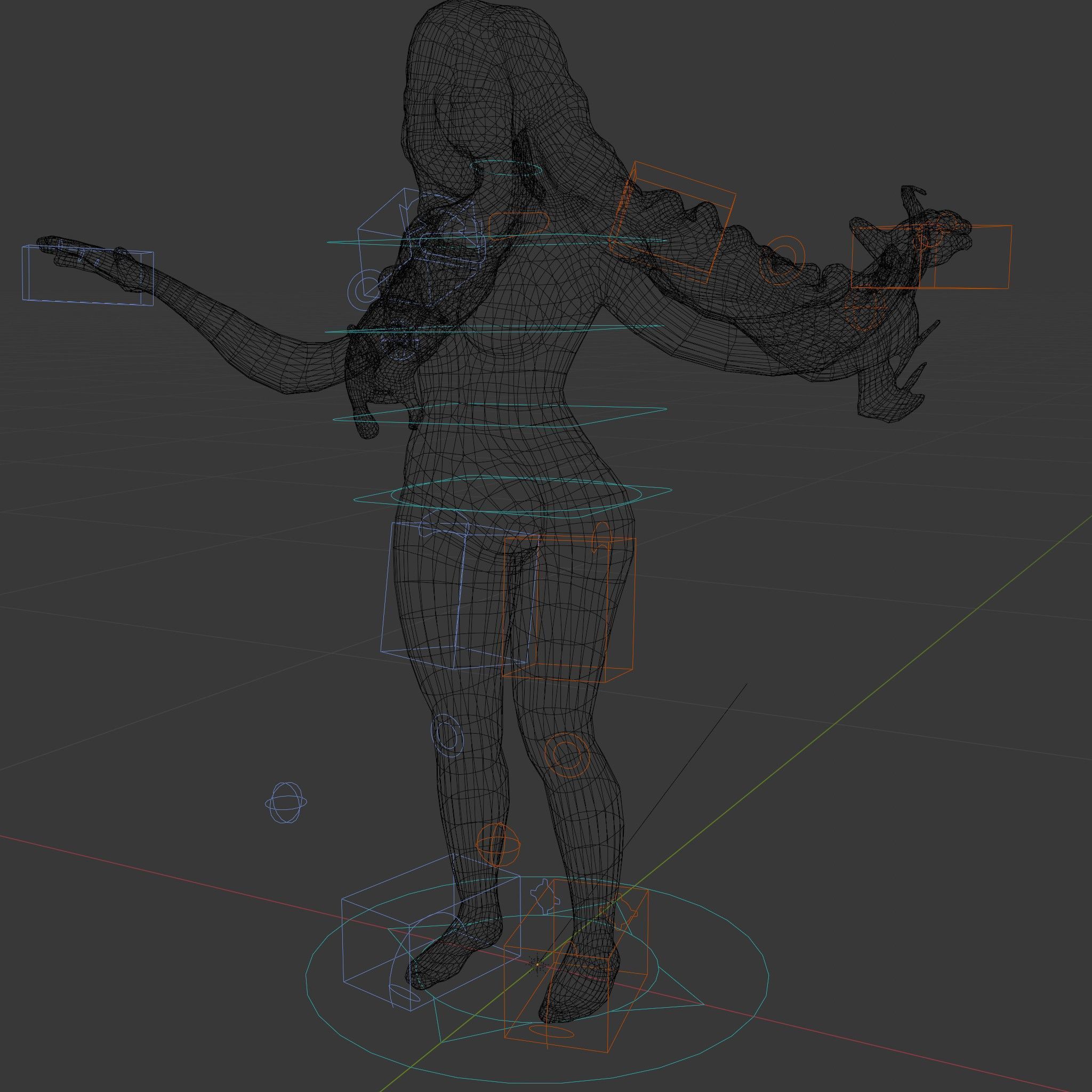 Elegant Beach Character Rigged and Animated for D Projects Low-poly 3D model_6