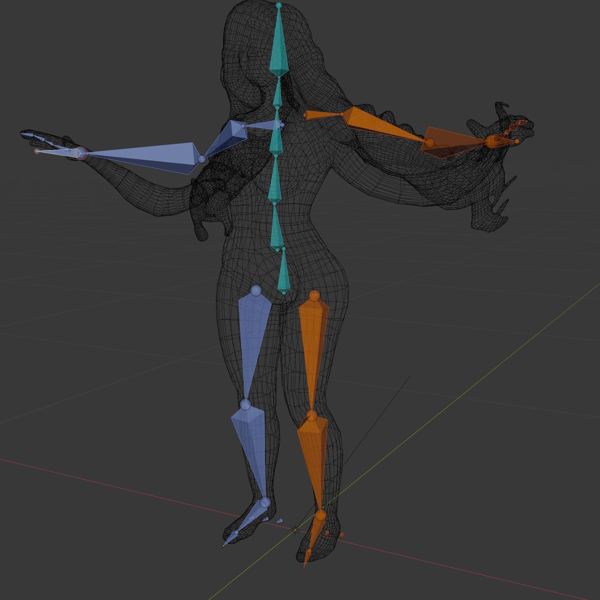 Elegant Beach Character Rigged and Animated for D Projects Low-poly 3D model_5