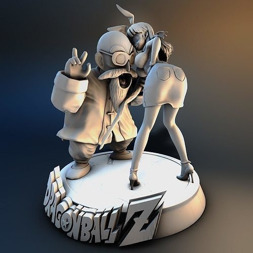 Bulma and Master Roshi  3D print model