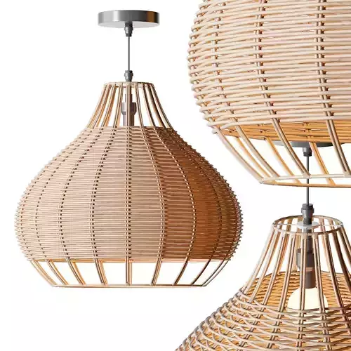 Rattan Pendant Lampshade Wicker Chandelier