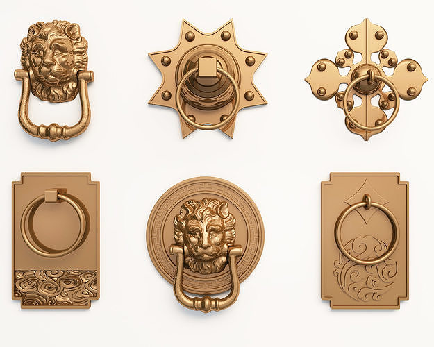 Chinese knocker Low-poly 3D model