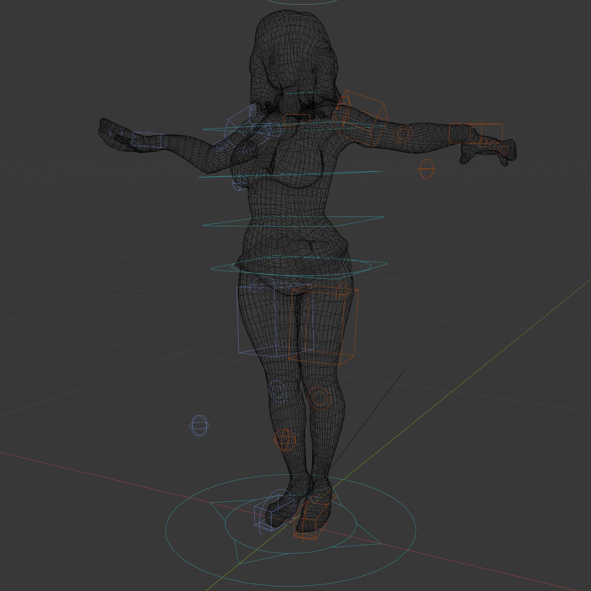 D Beachwear Character Rigged and Animated Model Low-poly 3D model_5