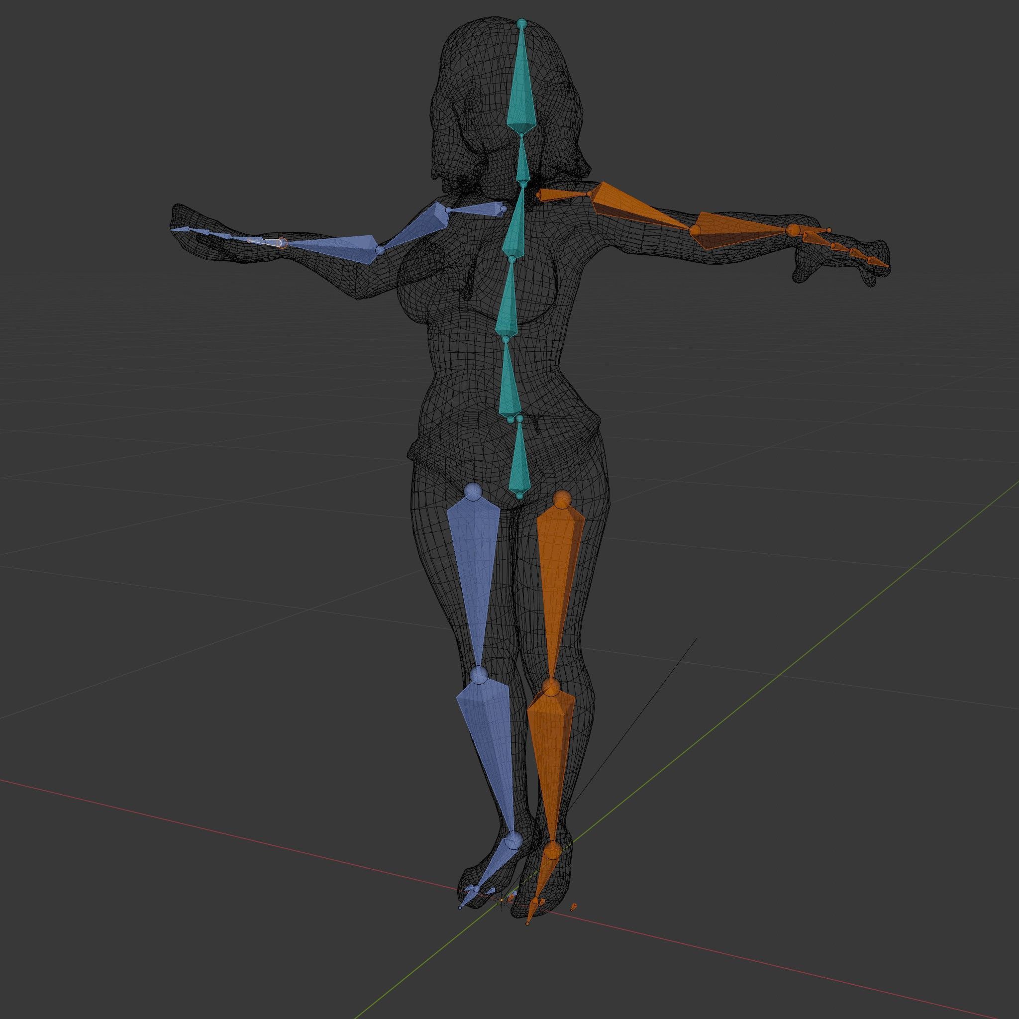 D Beachwear Character Rigged and Animated Model Low-poly 3D model_6