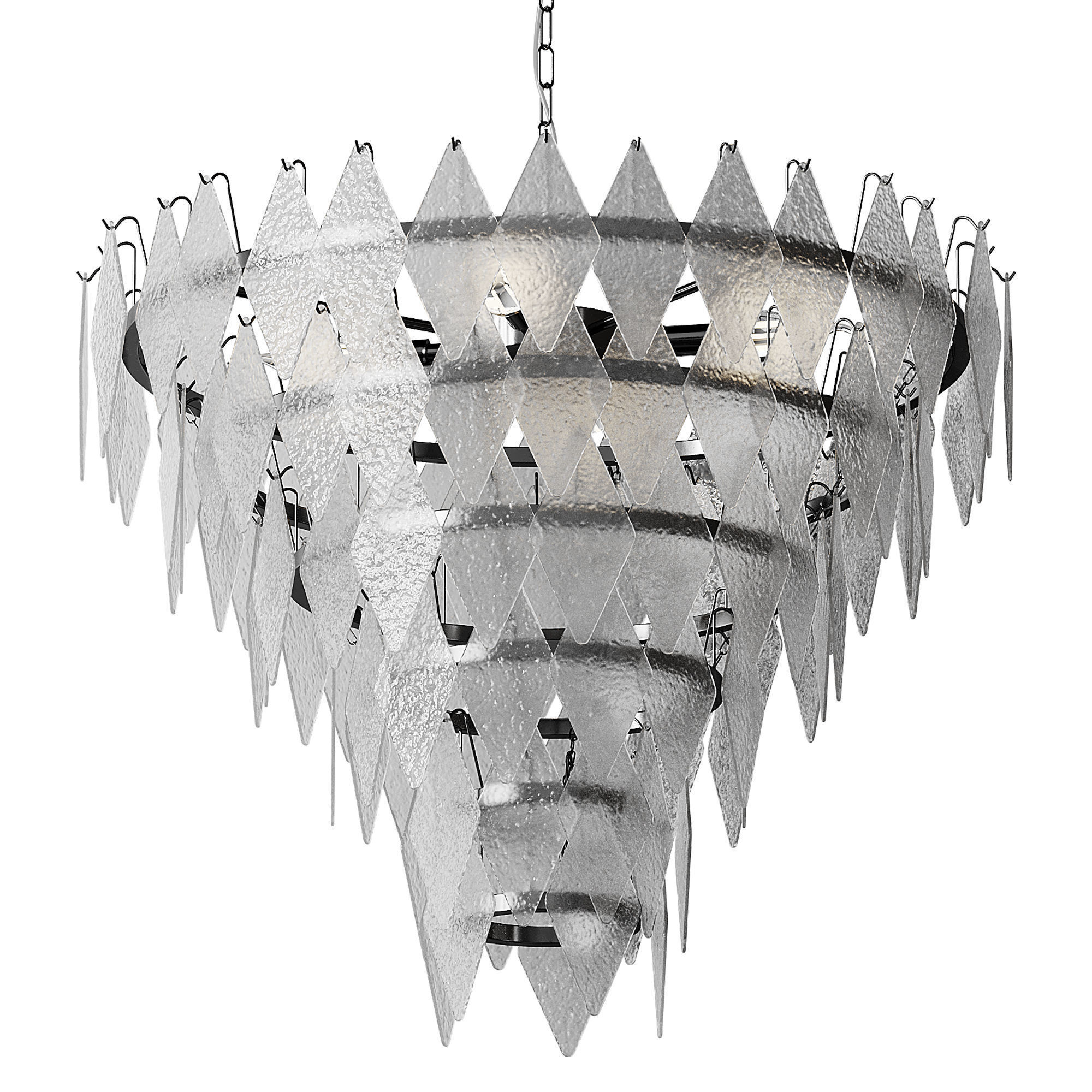 Rhombus Chandelier Antique Brass L light 3D model_6