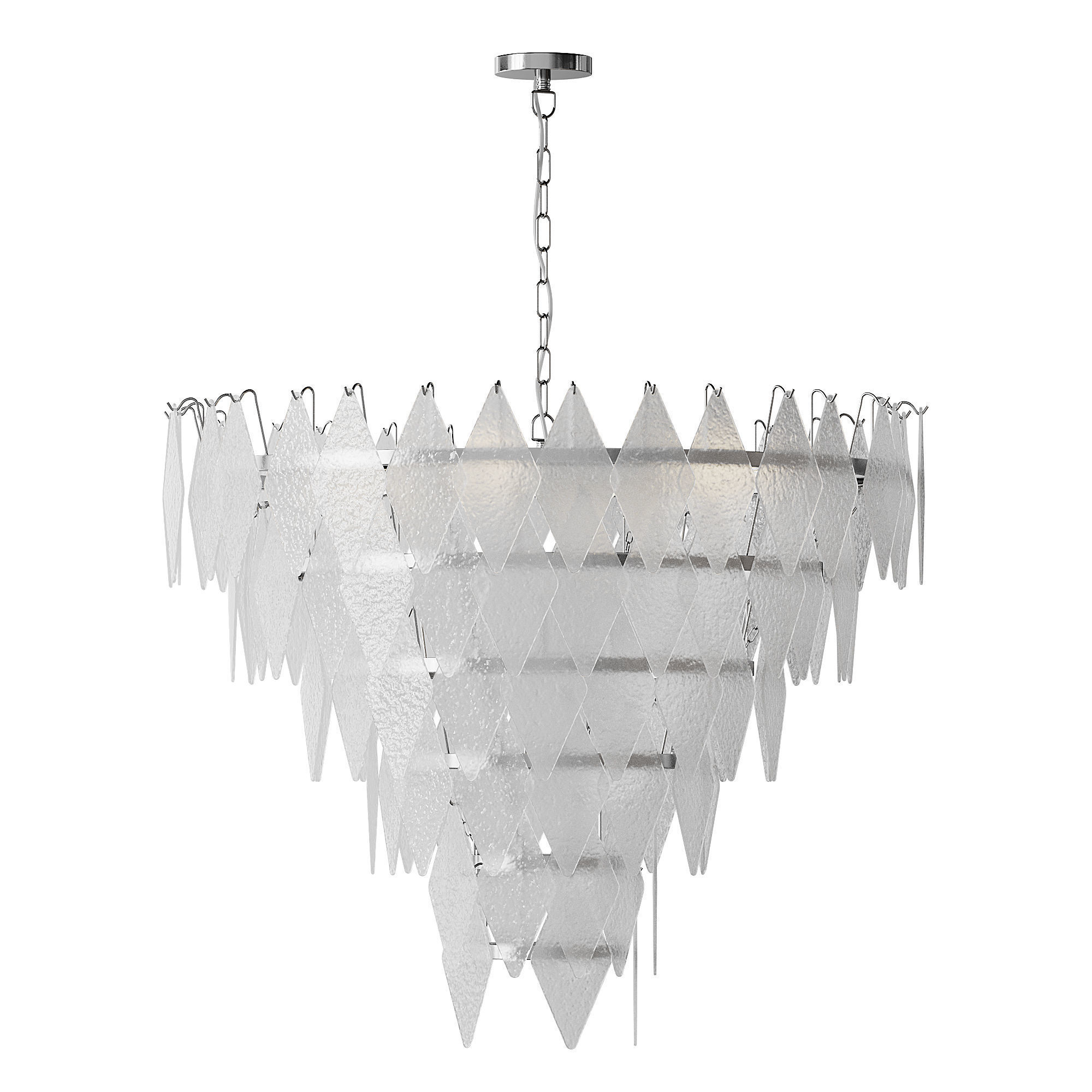 Rhombus Chandelier Antique Brass L light 3D model_8