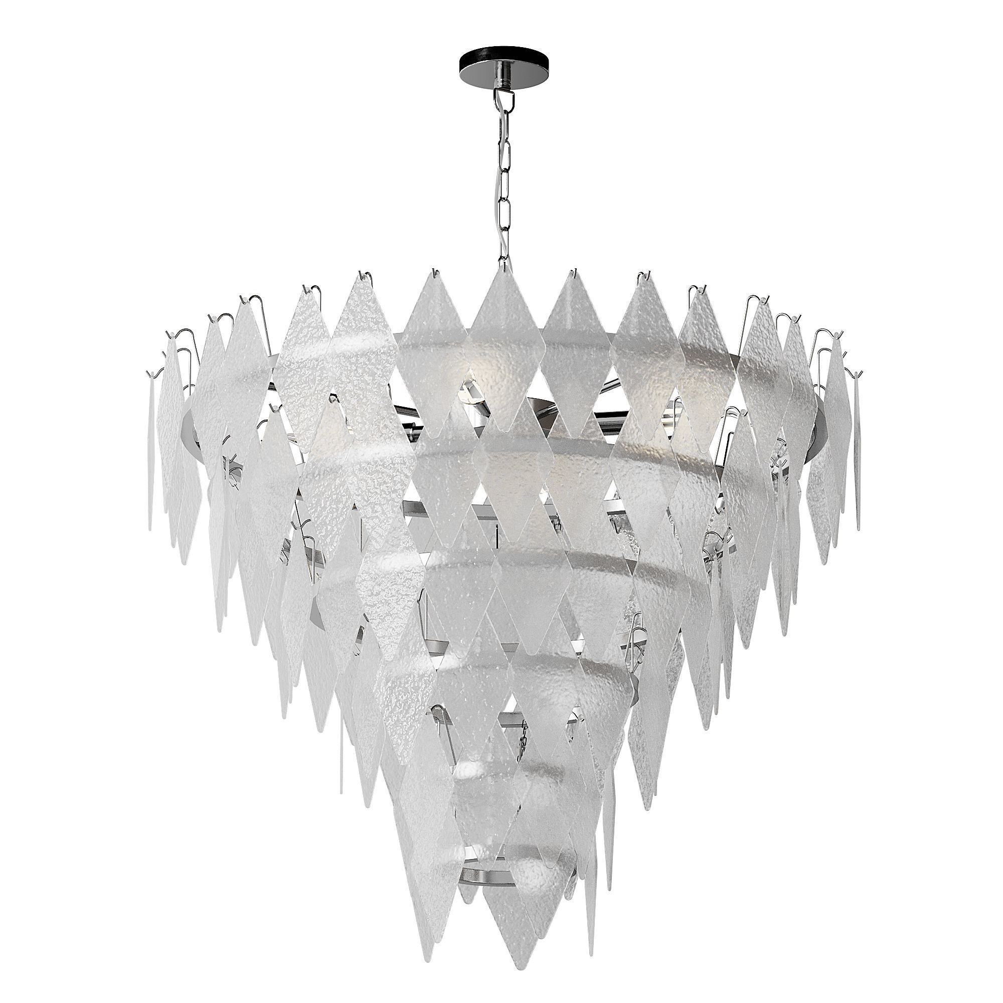 Rhombus Chandelier Antique Brass L light 3D model_10