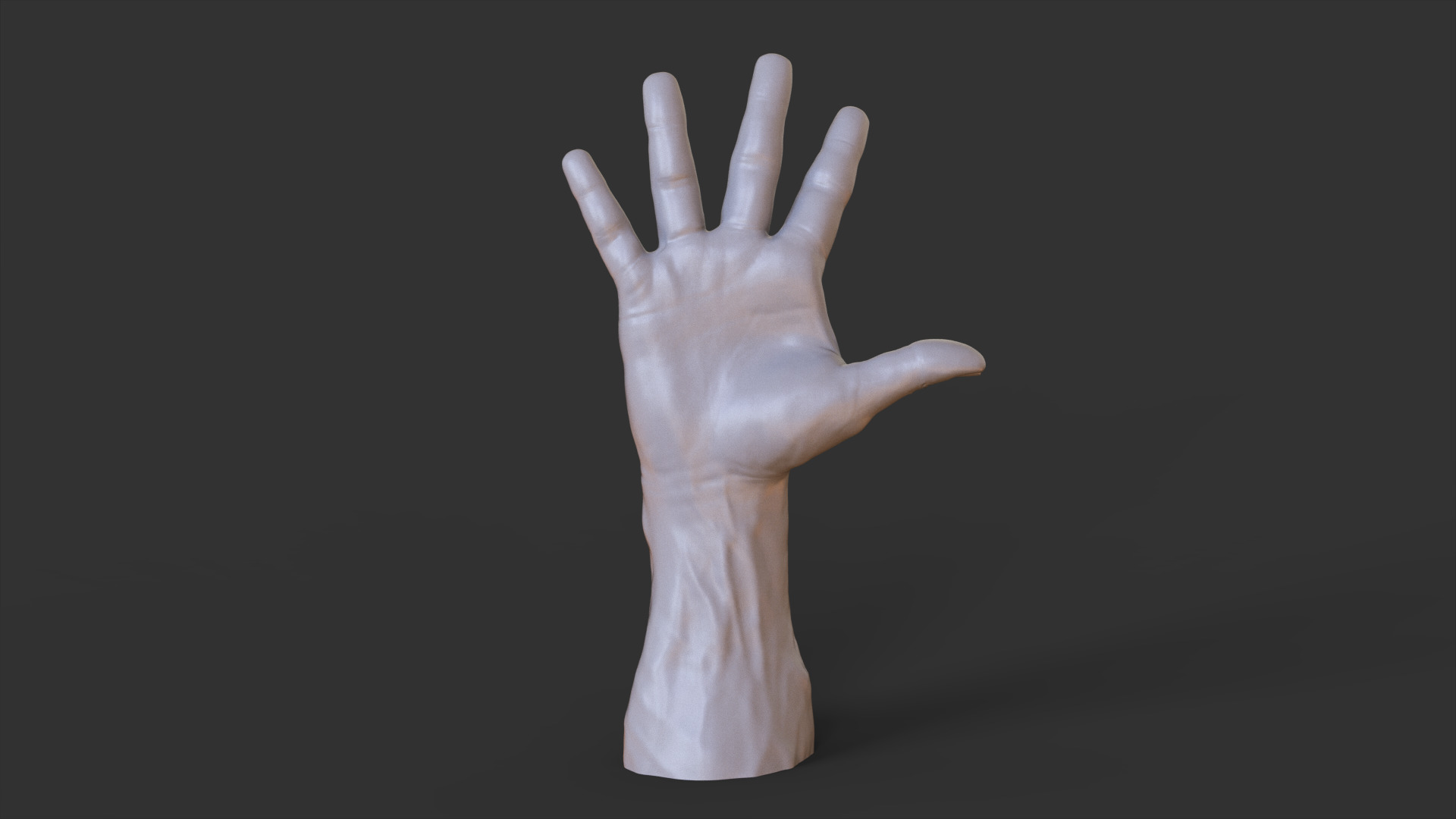 Male Hand Pose 3D print model_3