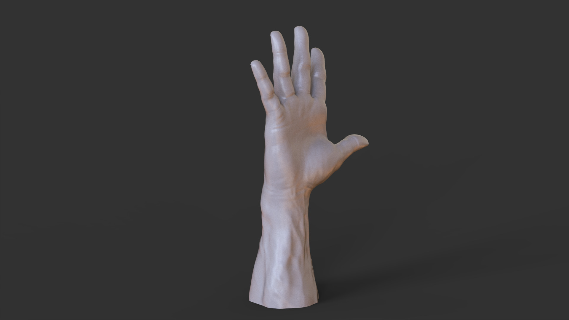 Male Hand Pose 3D print model_10