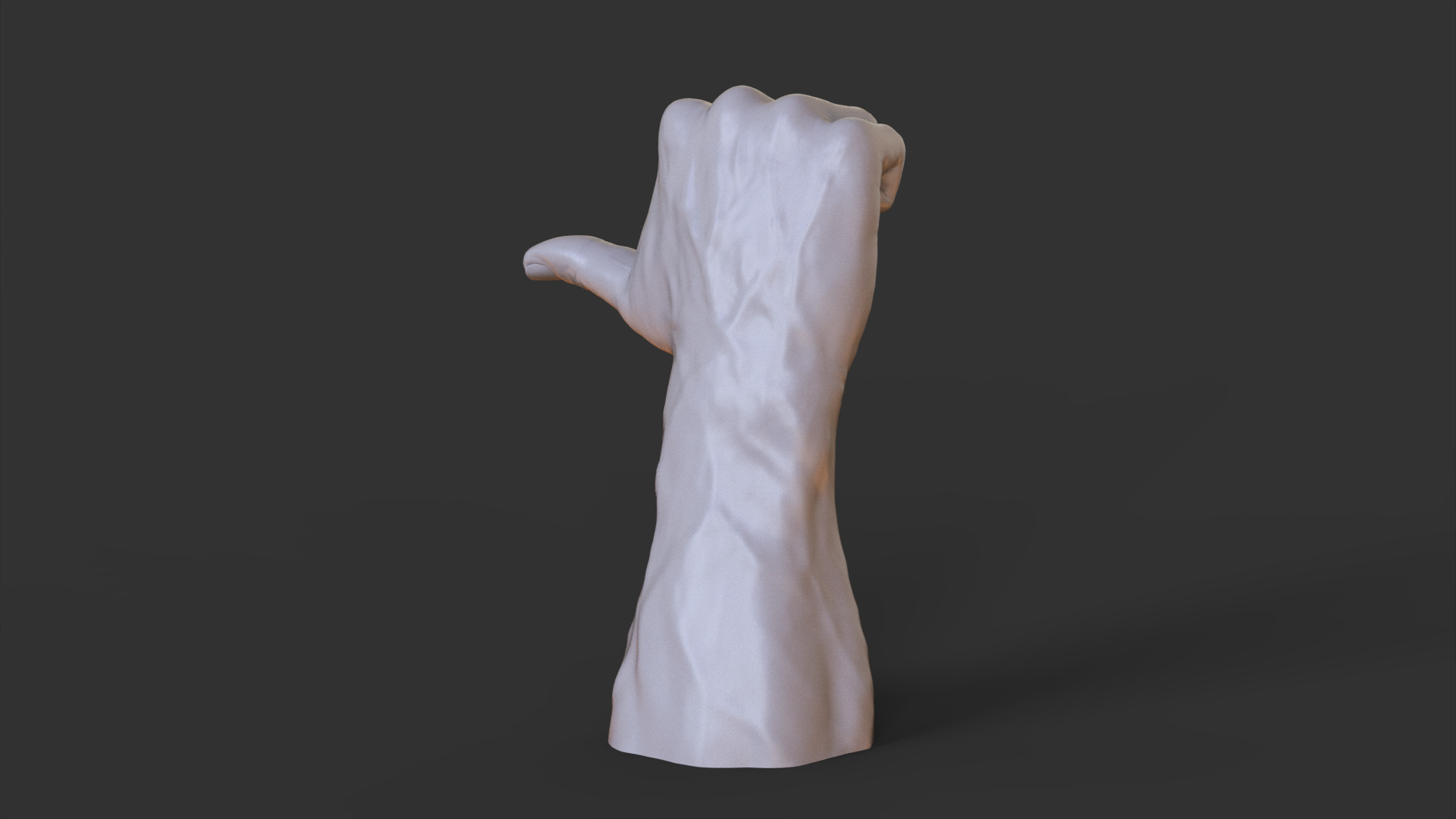 Male Hand Pose 3D print model_8