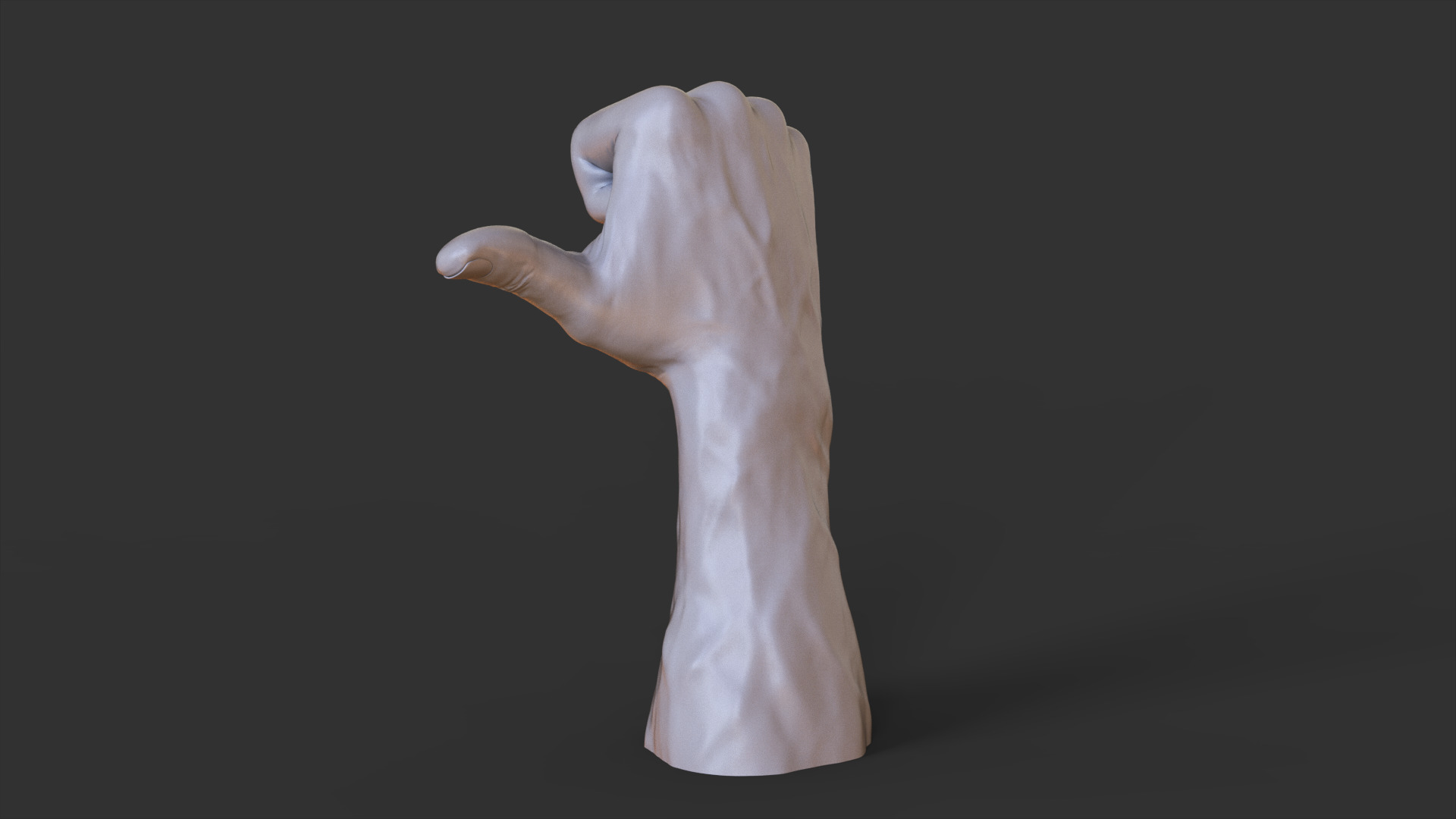 Male Hand Pose 3D print model_6