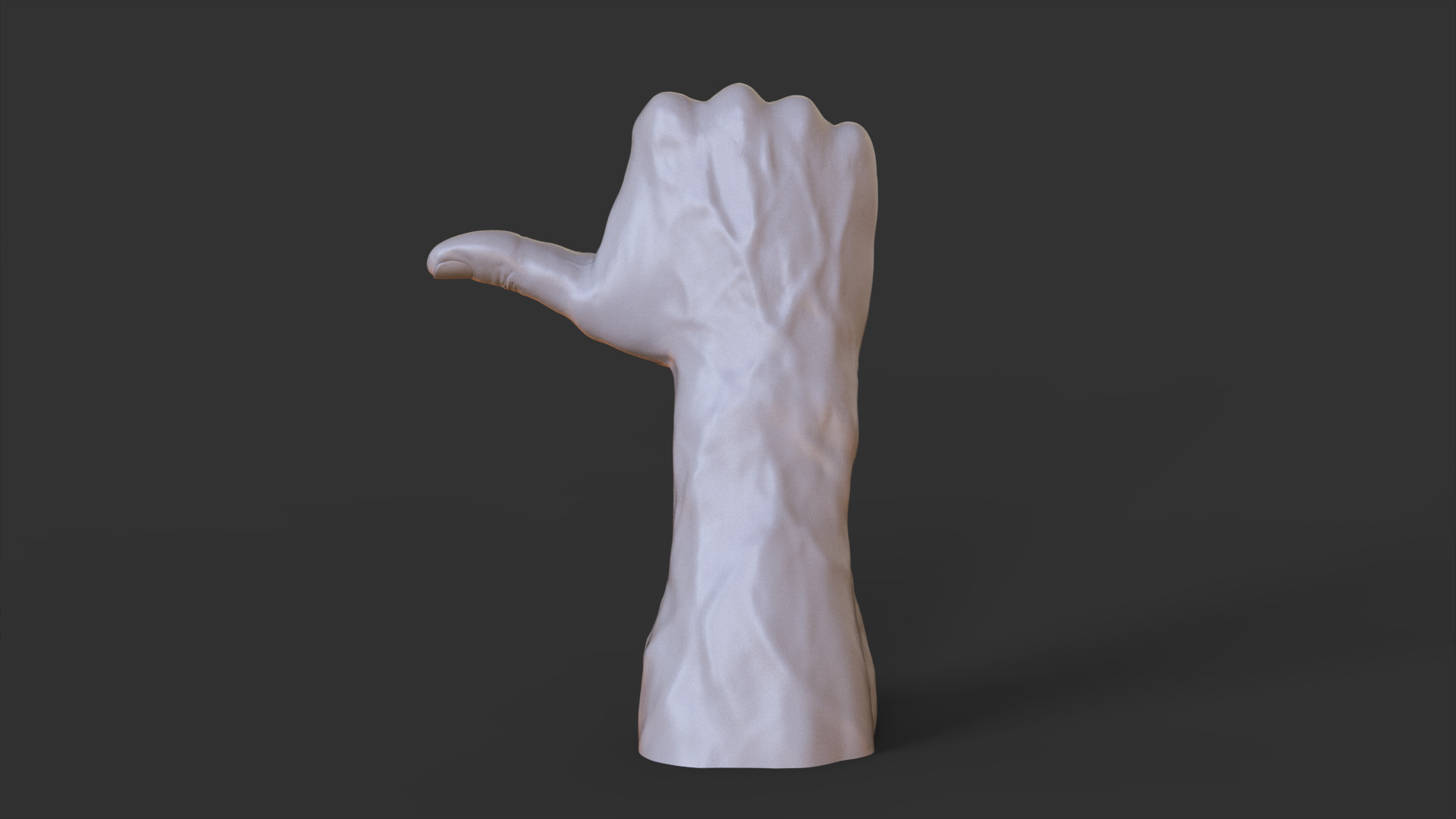 Male Hand Pose 3D print model_7