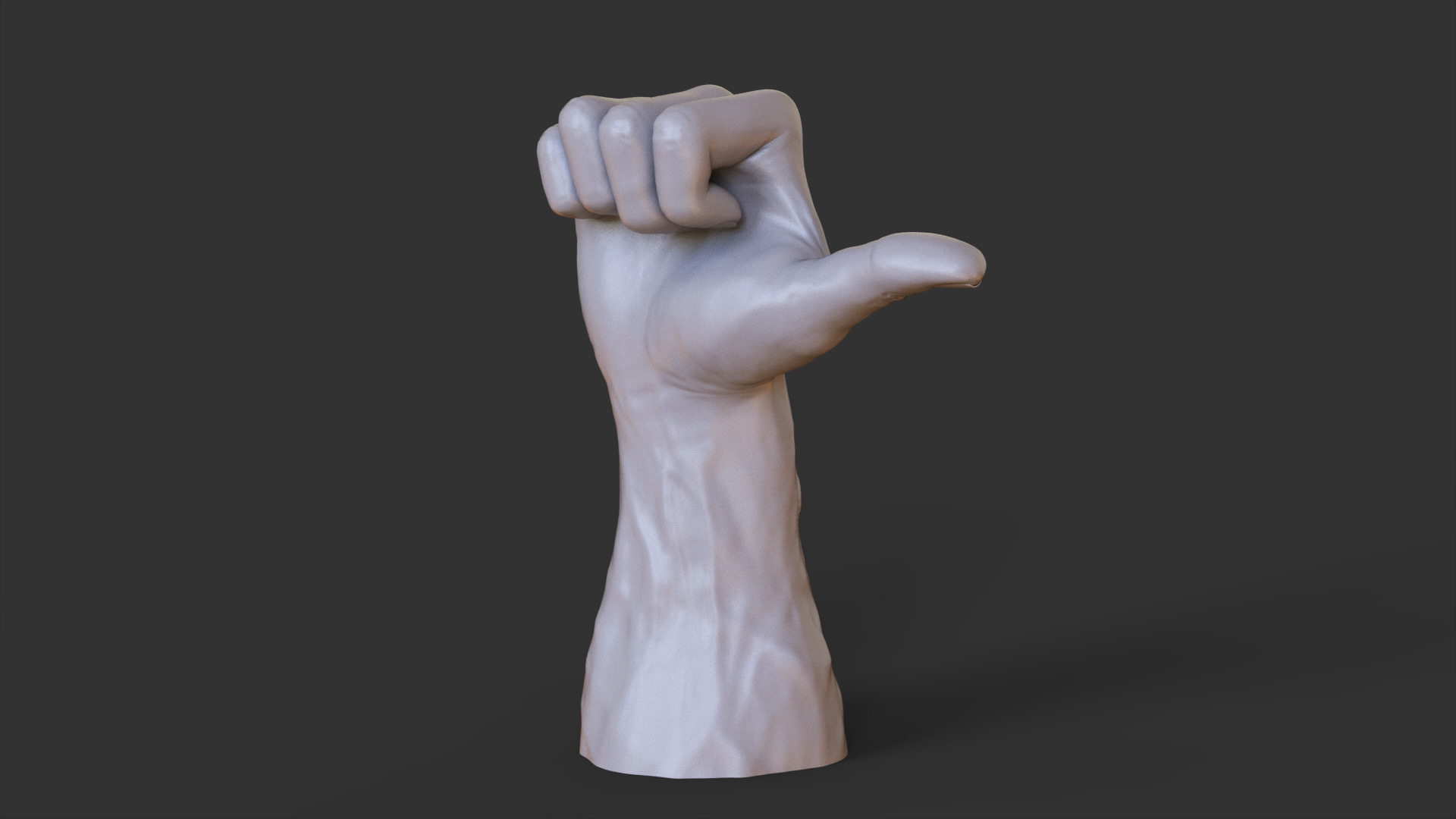 Male Hand Pose 3D print model_4