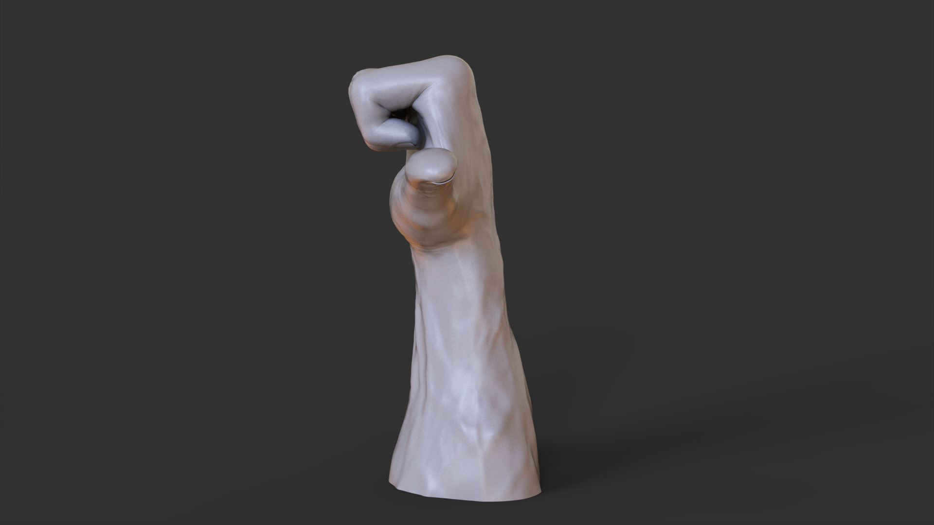Male Hand Pose 3D print model_5