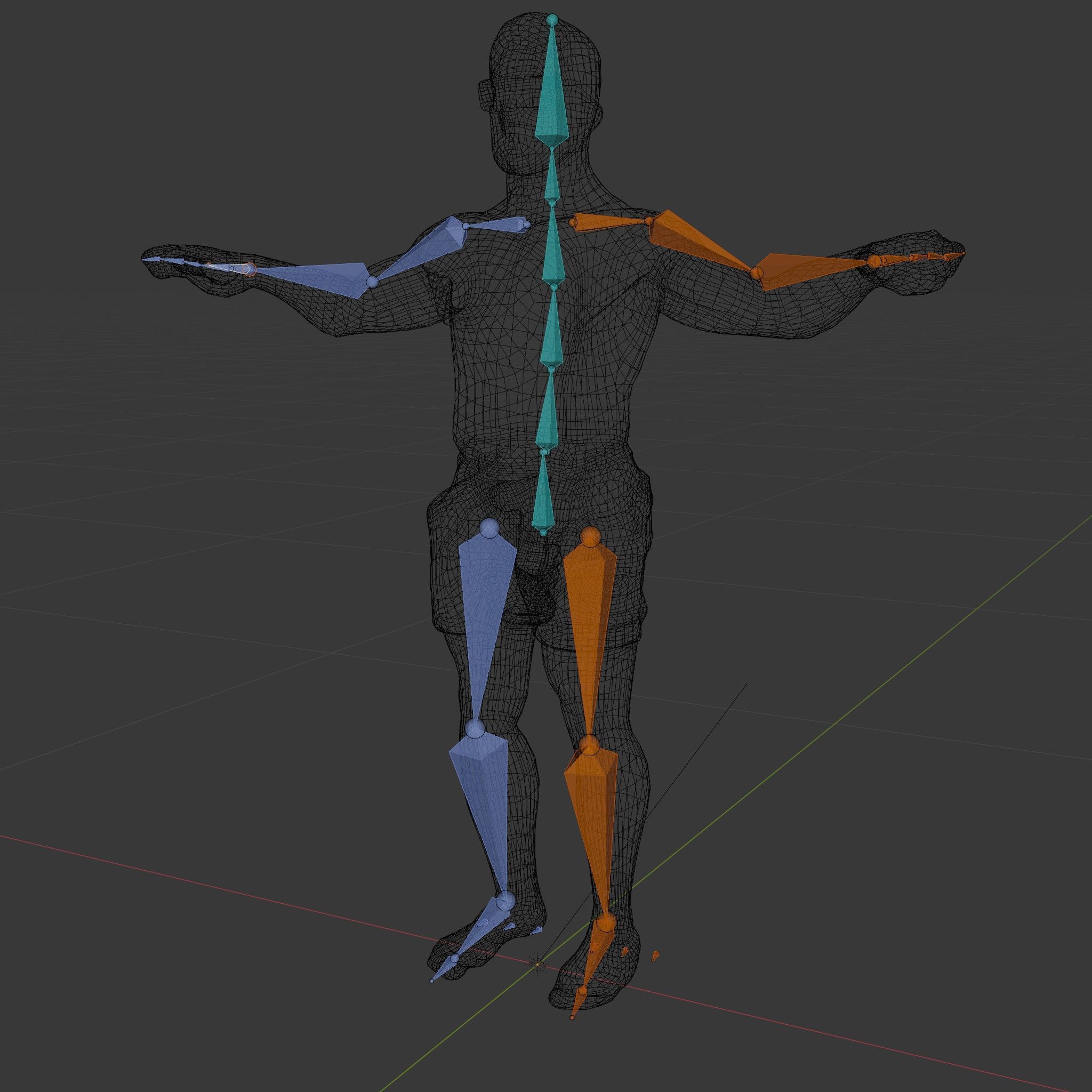 Beach Guy Character Model Rigged and Animated Low-poly 3D model_6