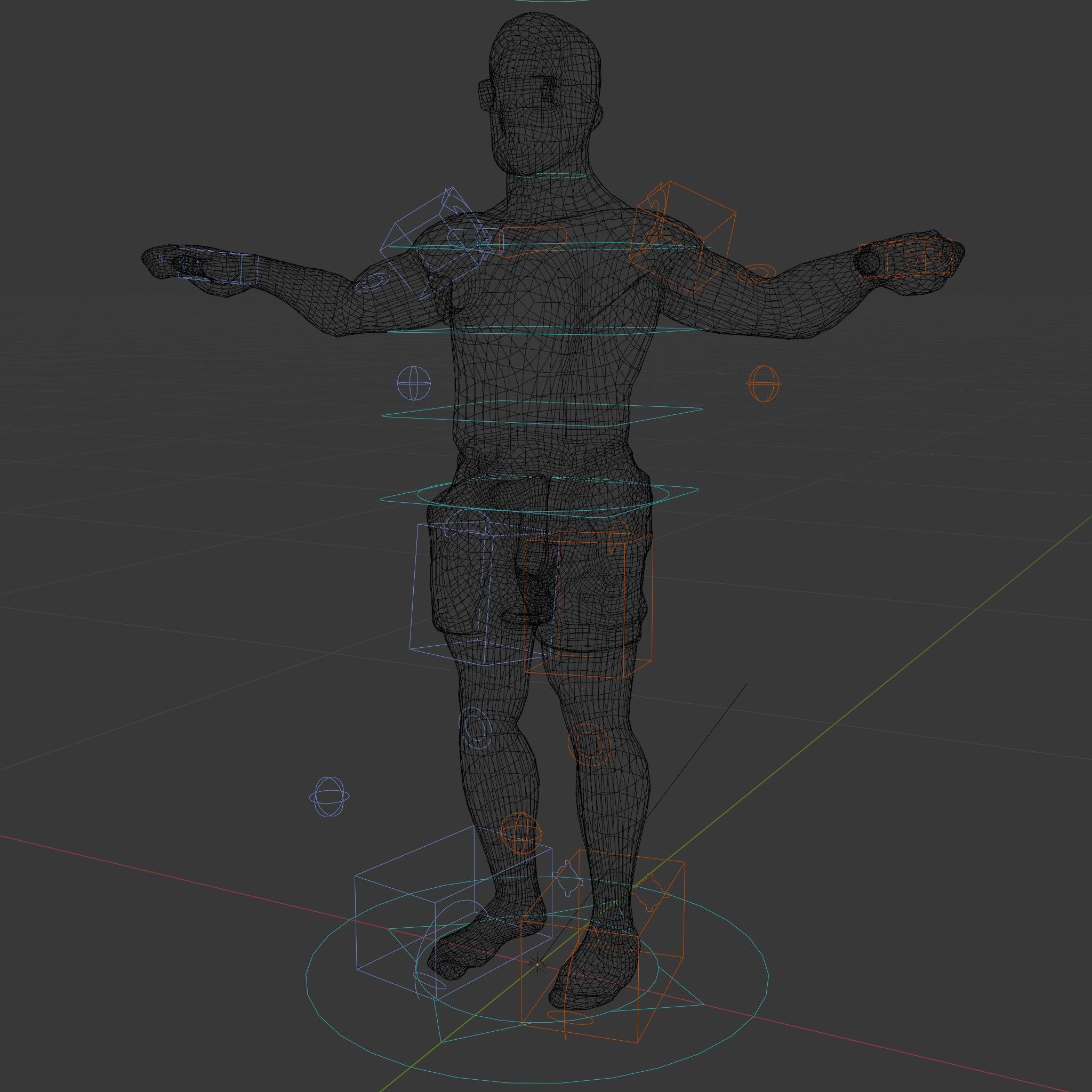Beach Guy Character Model Rigged and Animated Low-poly 3D model_5