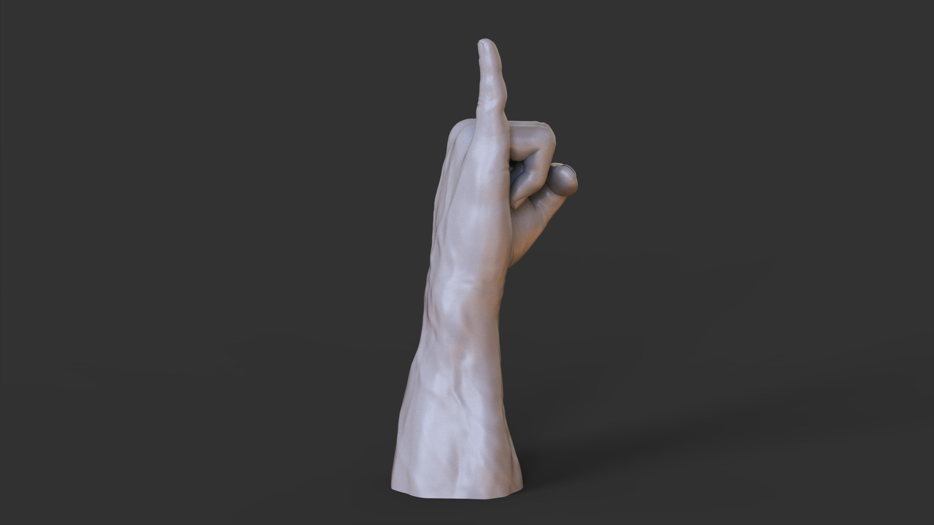 Male Hand Pose 3D print model_9