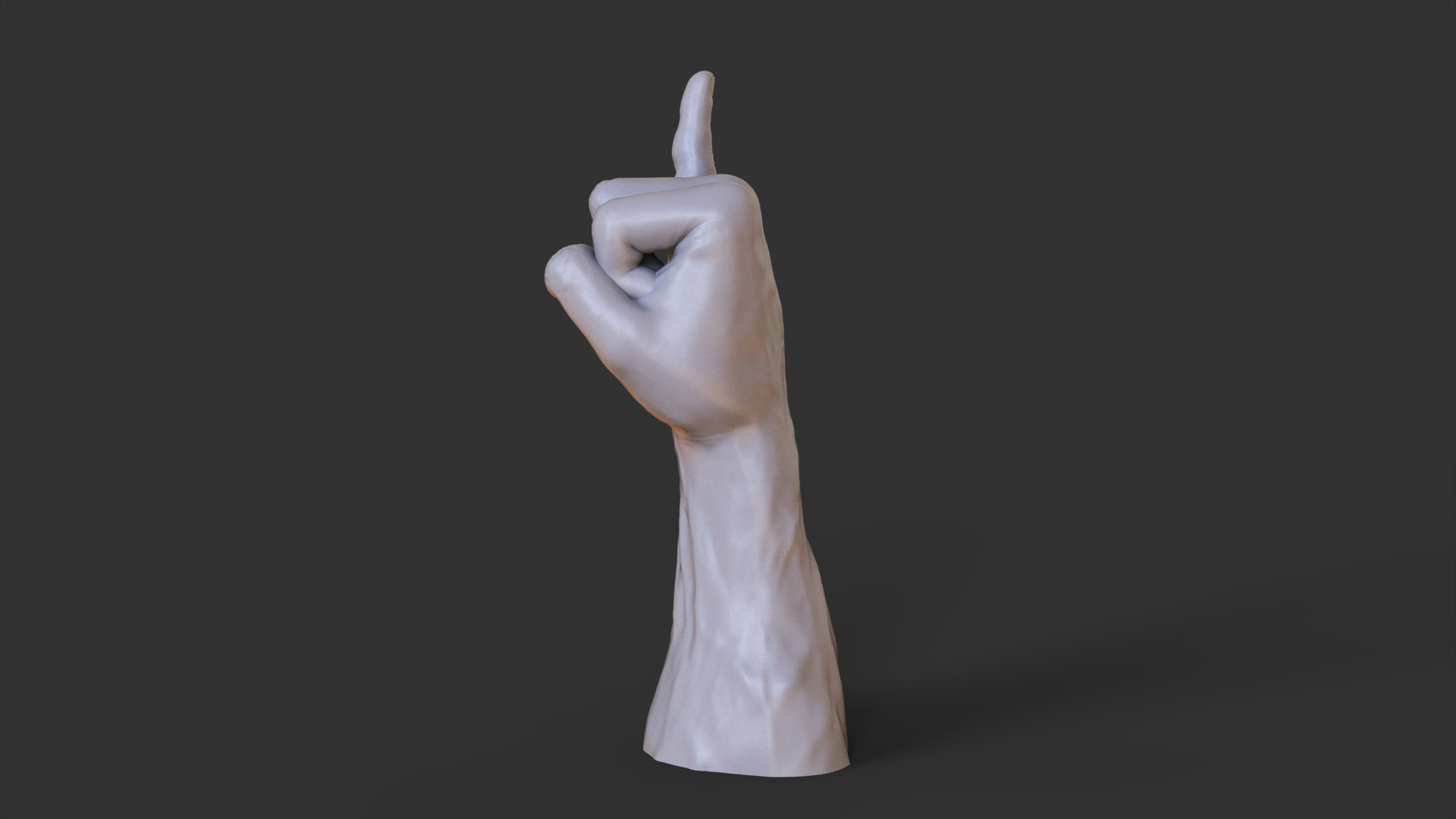 Male Hand Pose 3D print model_5