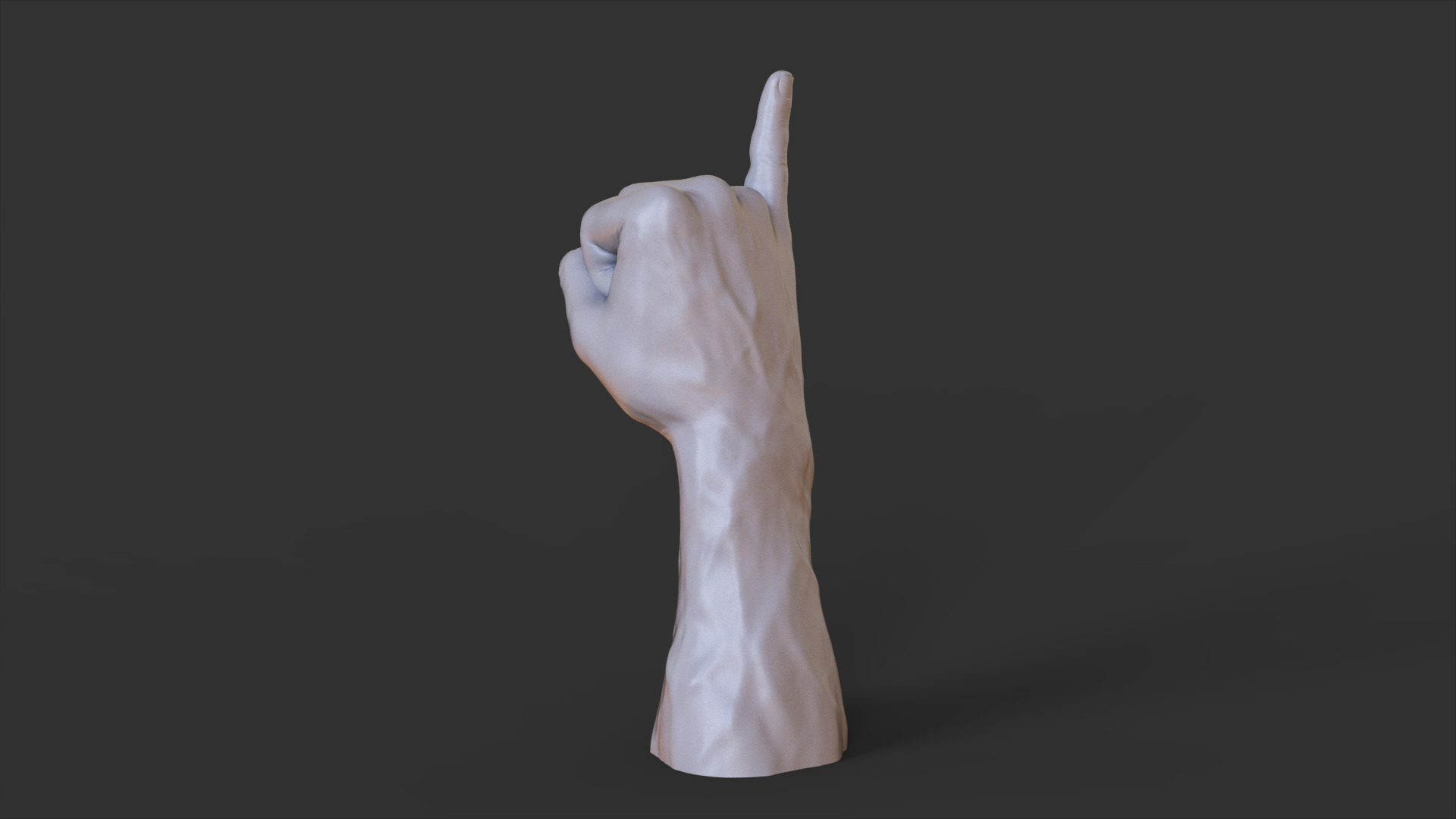Male Hand Pose 3D print model_6