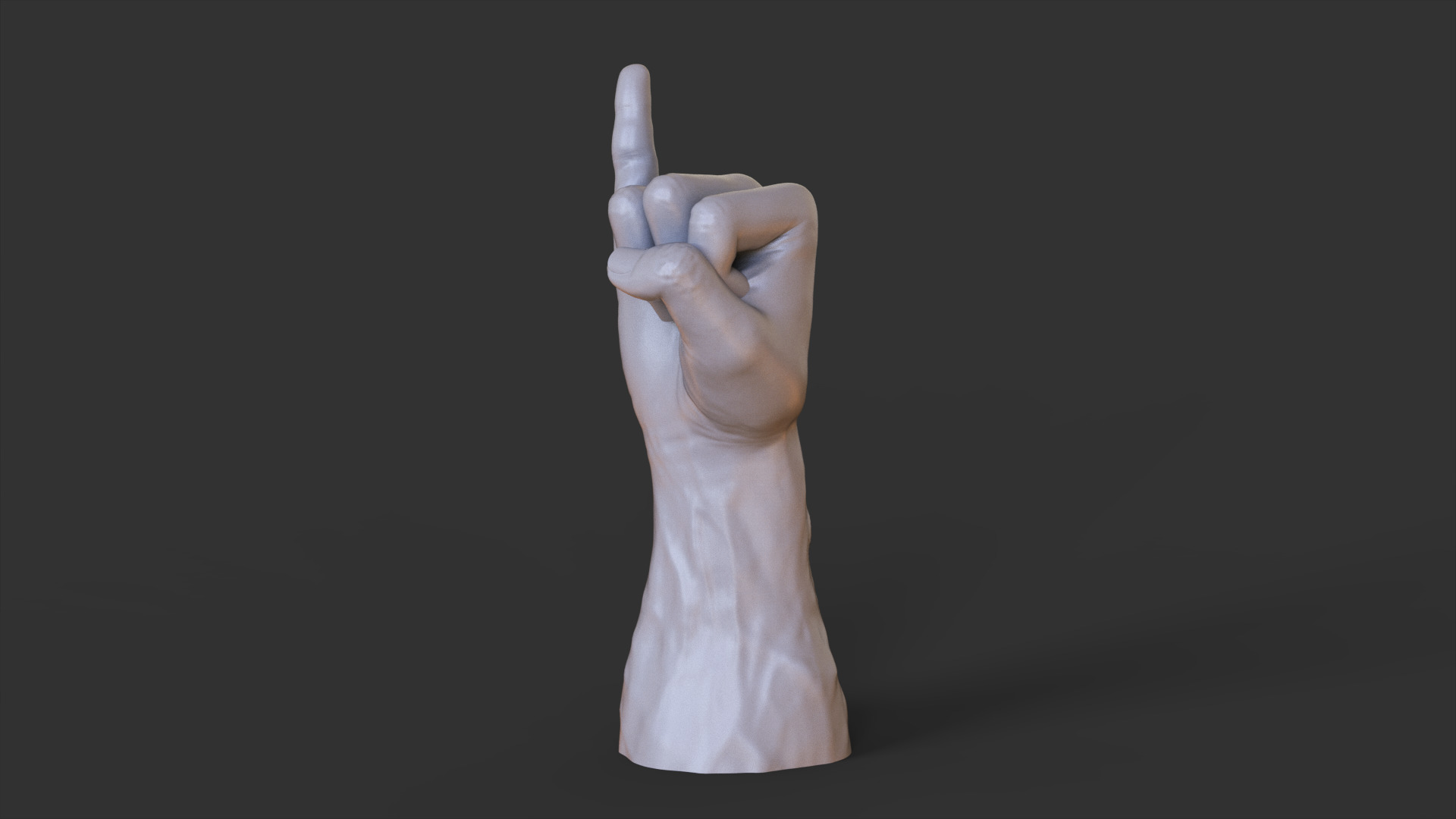 Male Hand Pose 3D print model_4