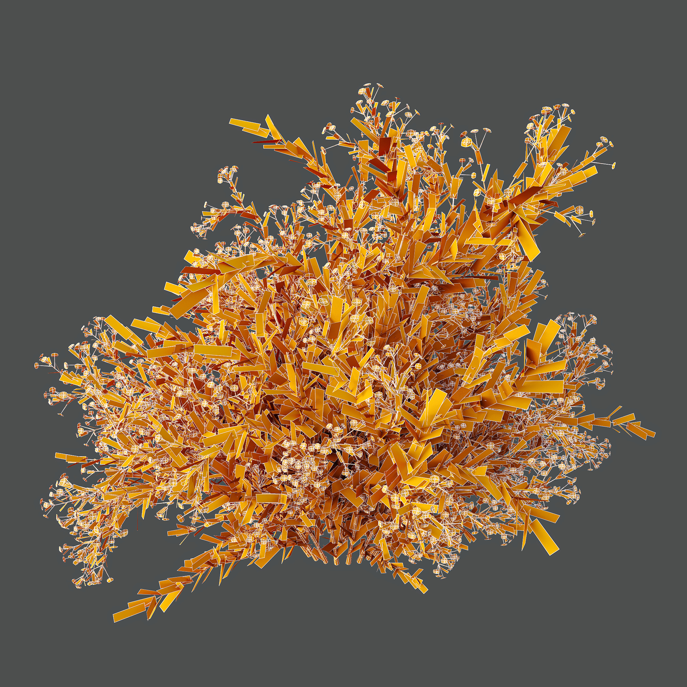 AV Spring shrubs Grandiflora Red Glossy and Gypsophila Breath 3D model_7