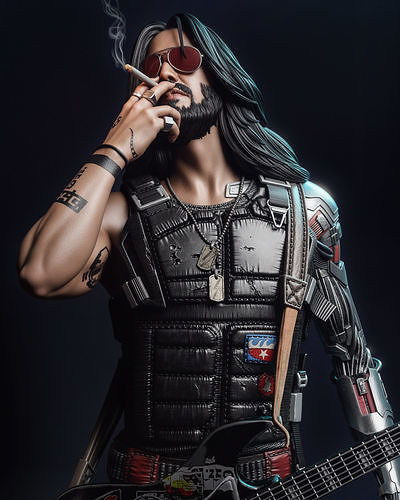 Johnny Silverhand 3D Print 3D print model