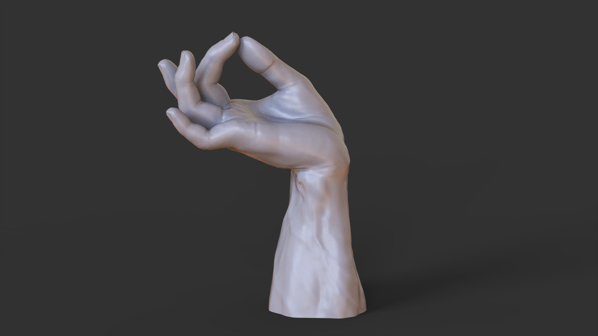 Male Hand Pose 3D print model_9