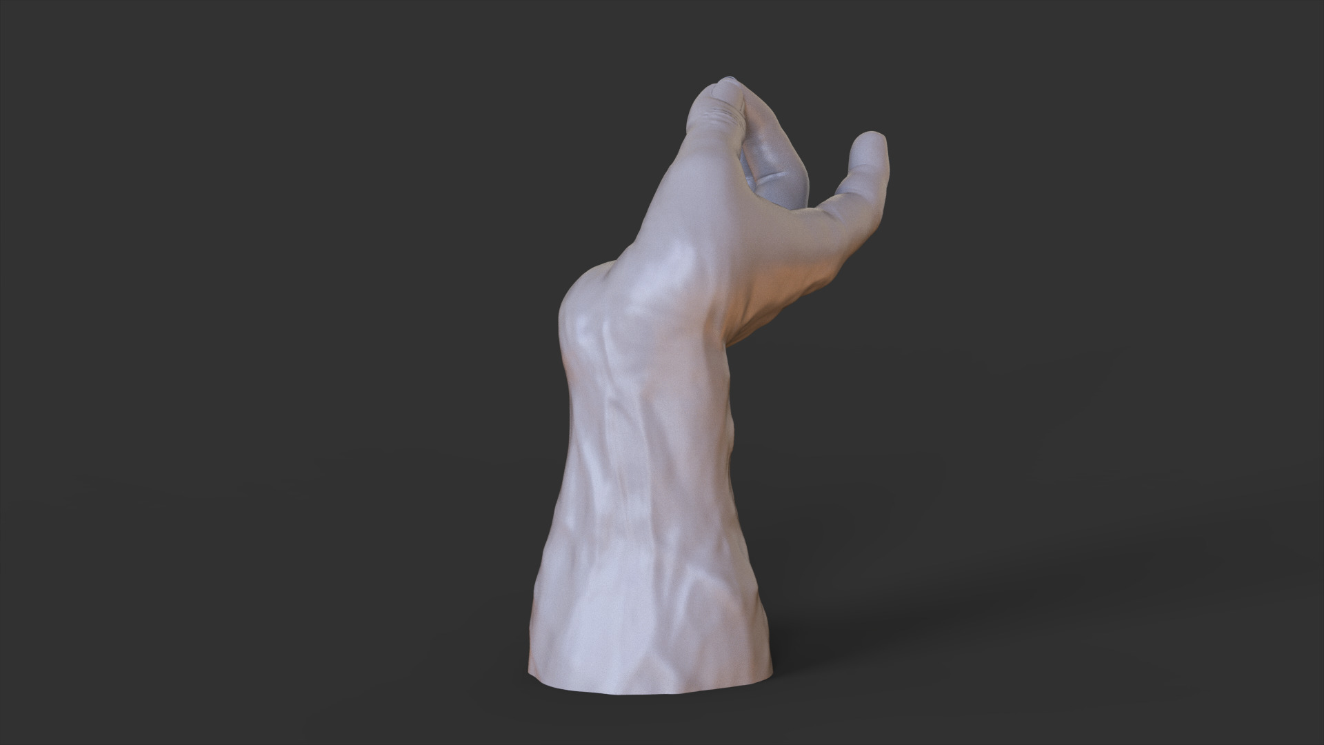 Male Hand Pose 3D print model_4