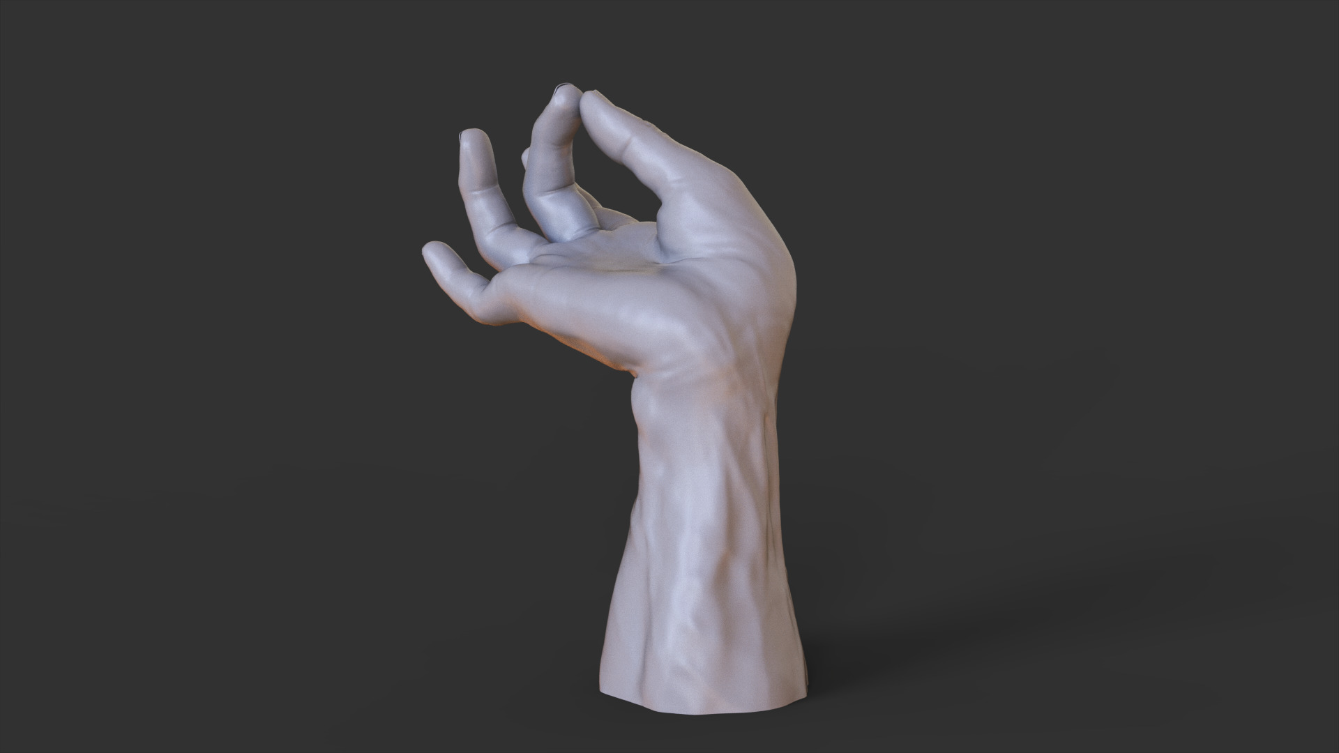 Male Hand Pose 3D print model_10