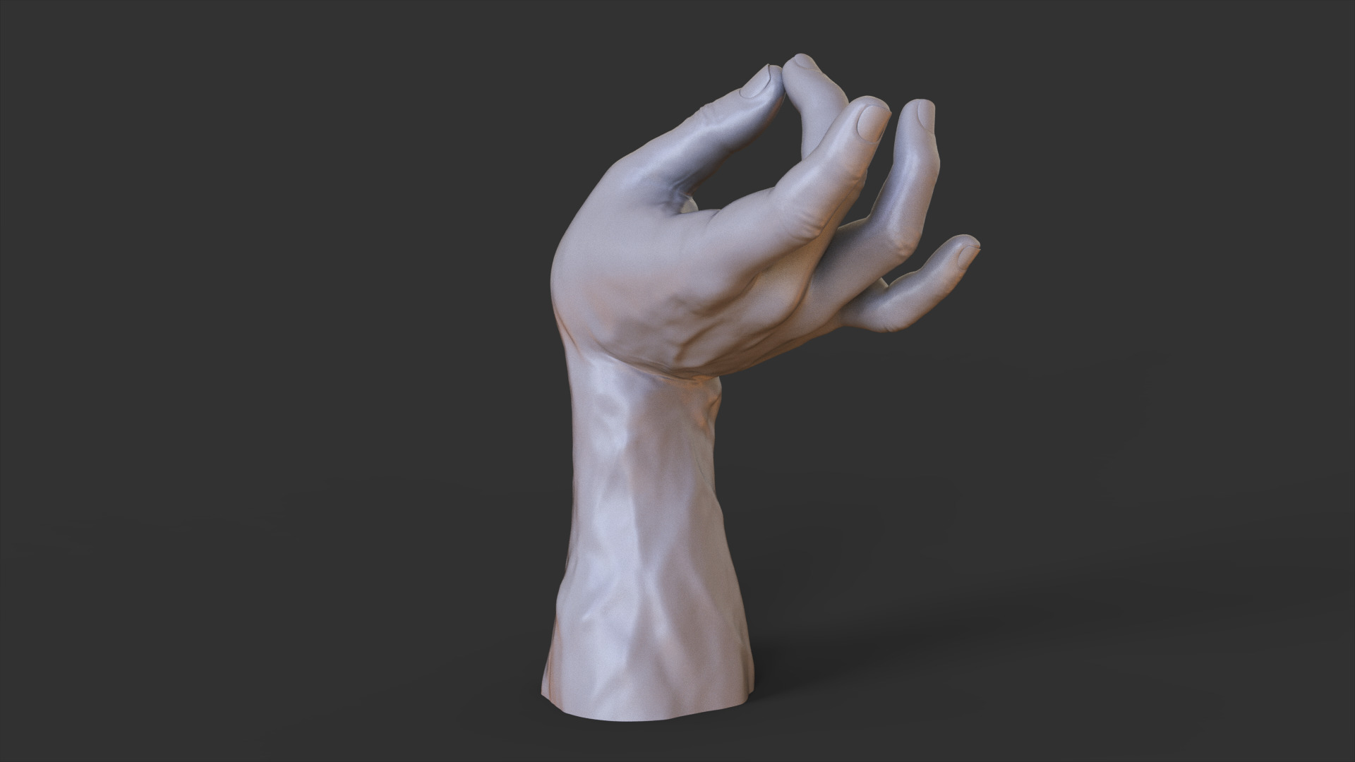 Male Hand Pose 3D print model_6